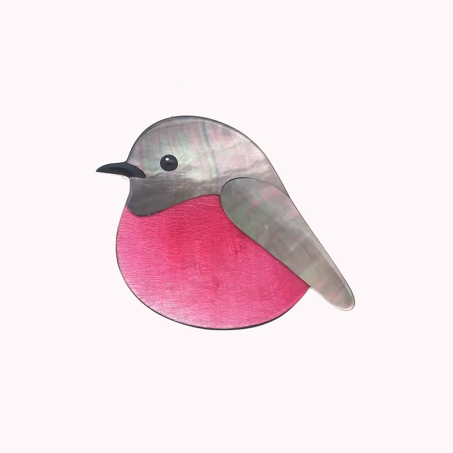 Broche Nature Bijoux Ornitho Coquillage Capiz 10--23921