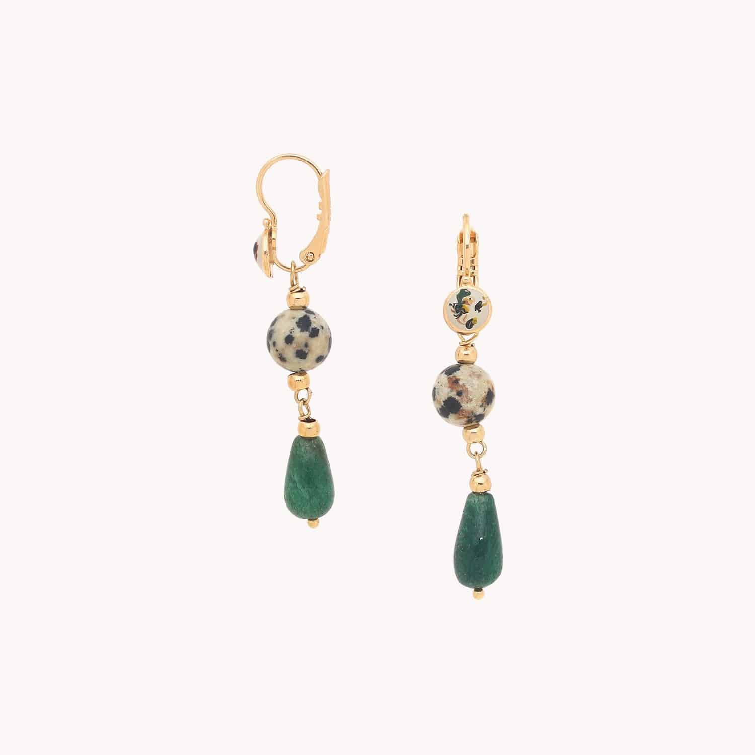 Détail porte et matière aventurine verte 12--90410 Nature Bijoux