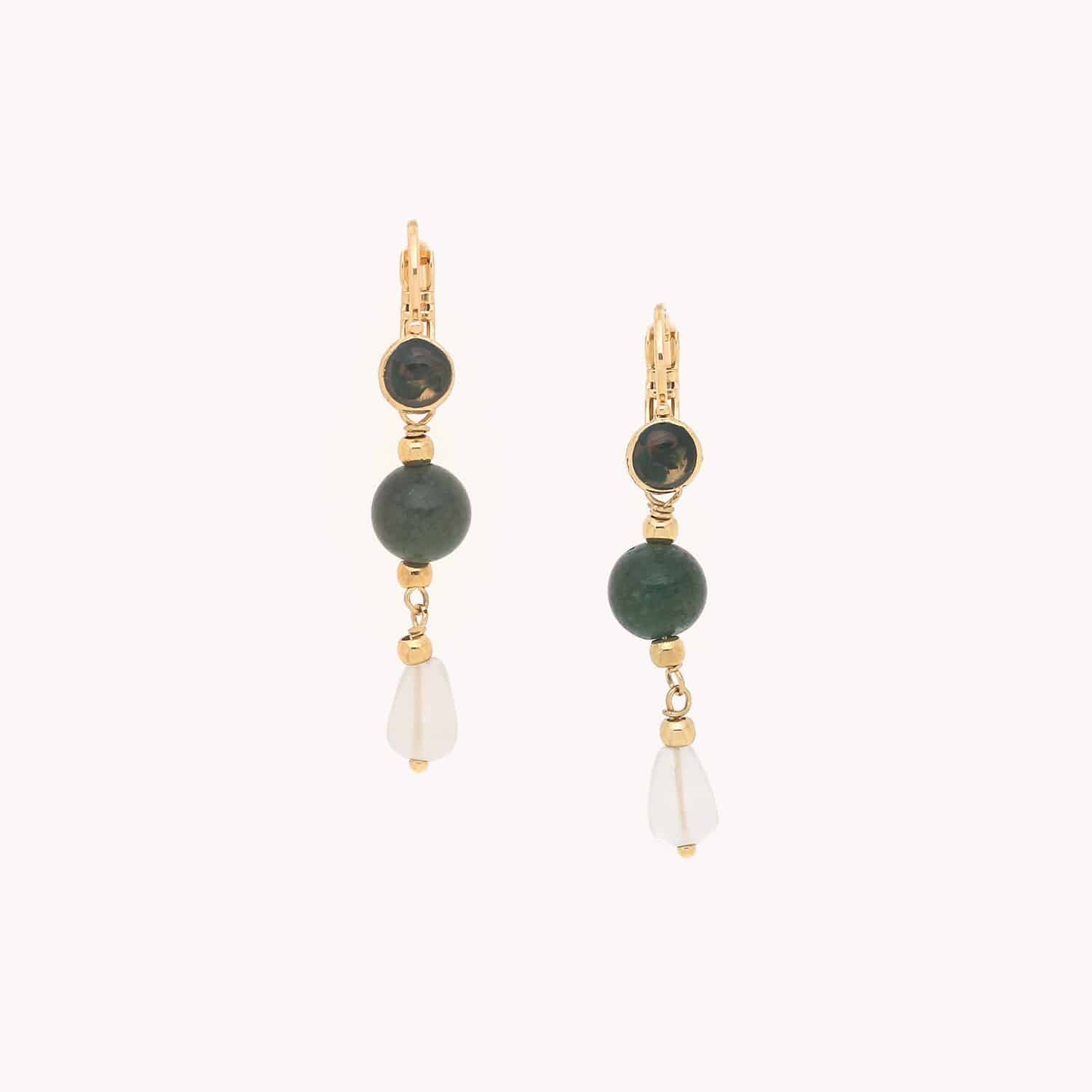 Boucles d'oreille Drizzling Cristal de Roche 12--90416 Nature Bijoux