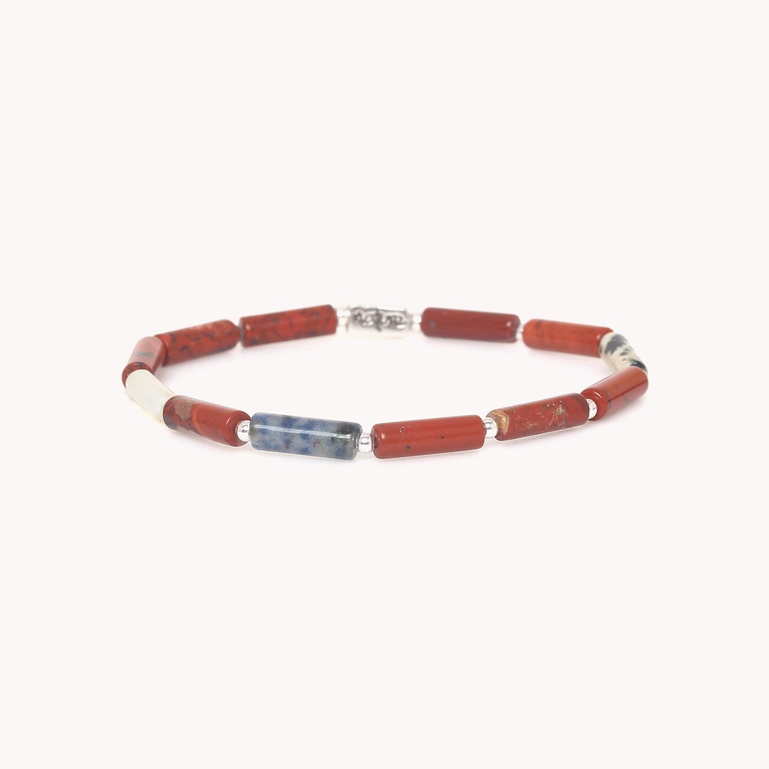 Bracelet homme Nature Bijoux Apache jaspe brique 13--44300
