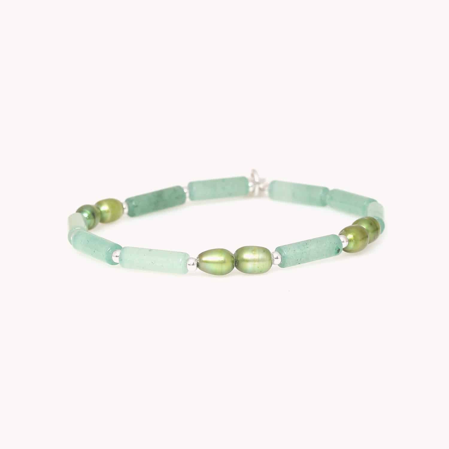 Bracelet Cheyenne aventurine et perles d'eau douce 13--44342 Nature Bijoux