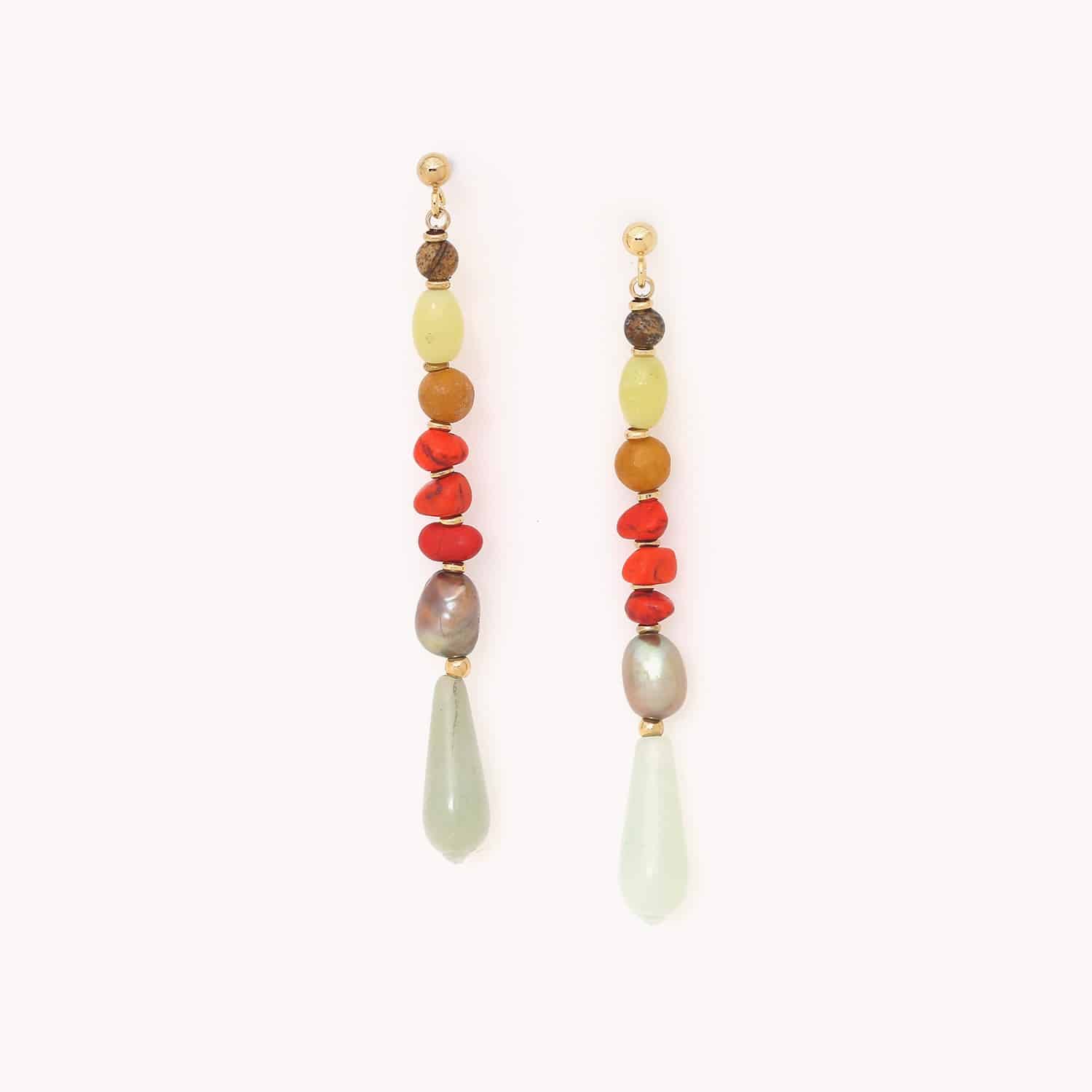 Boucles d'oreilles Tivoli laiton perles de culture 12--90222 Nature Bijoux
