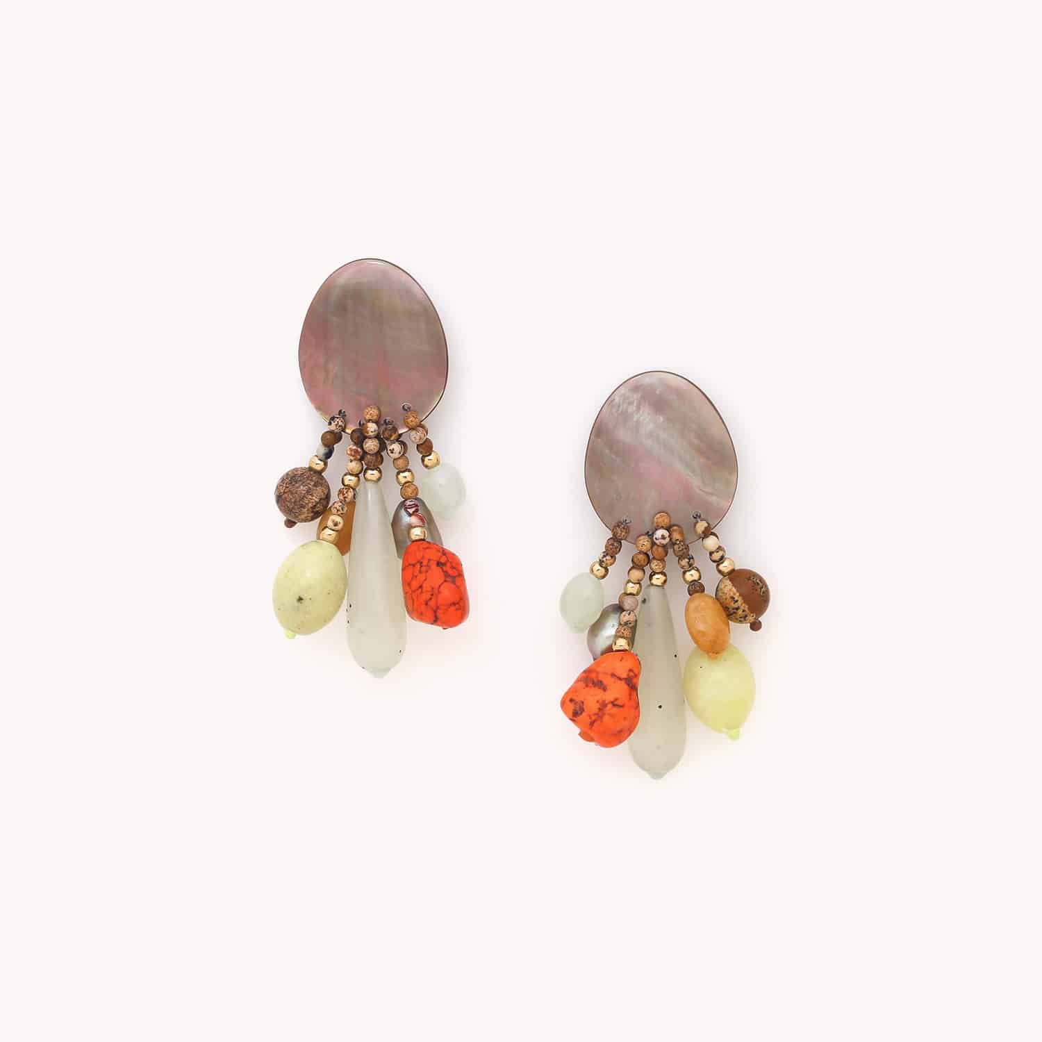 Boucles d'oreilles Tivoli nacre perles de culture 12--90224 Nature Bijoux