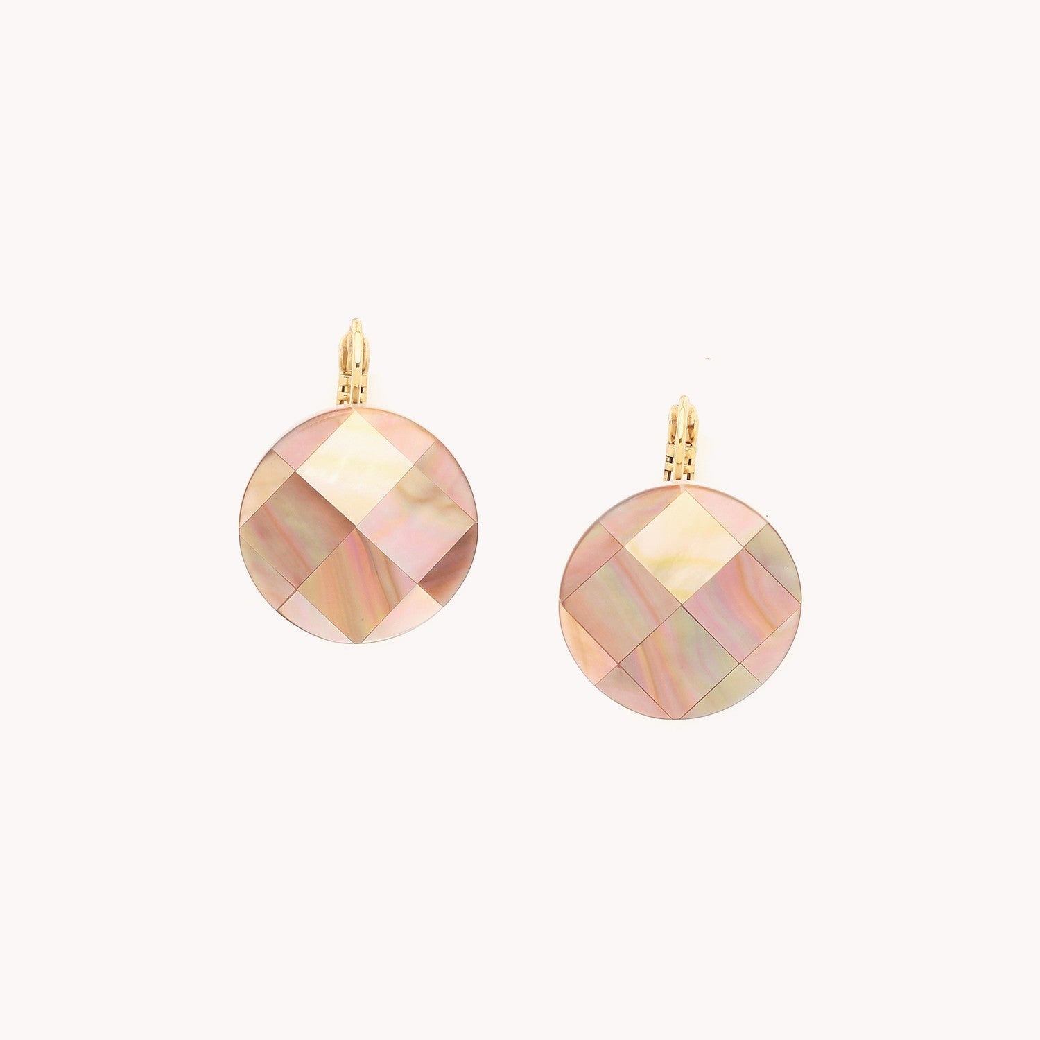 Boucles d'oreilles San Lazzaro nacre brune 12--90298 Nature Bijoux