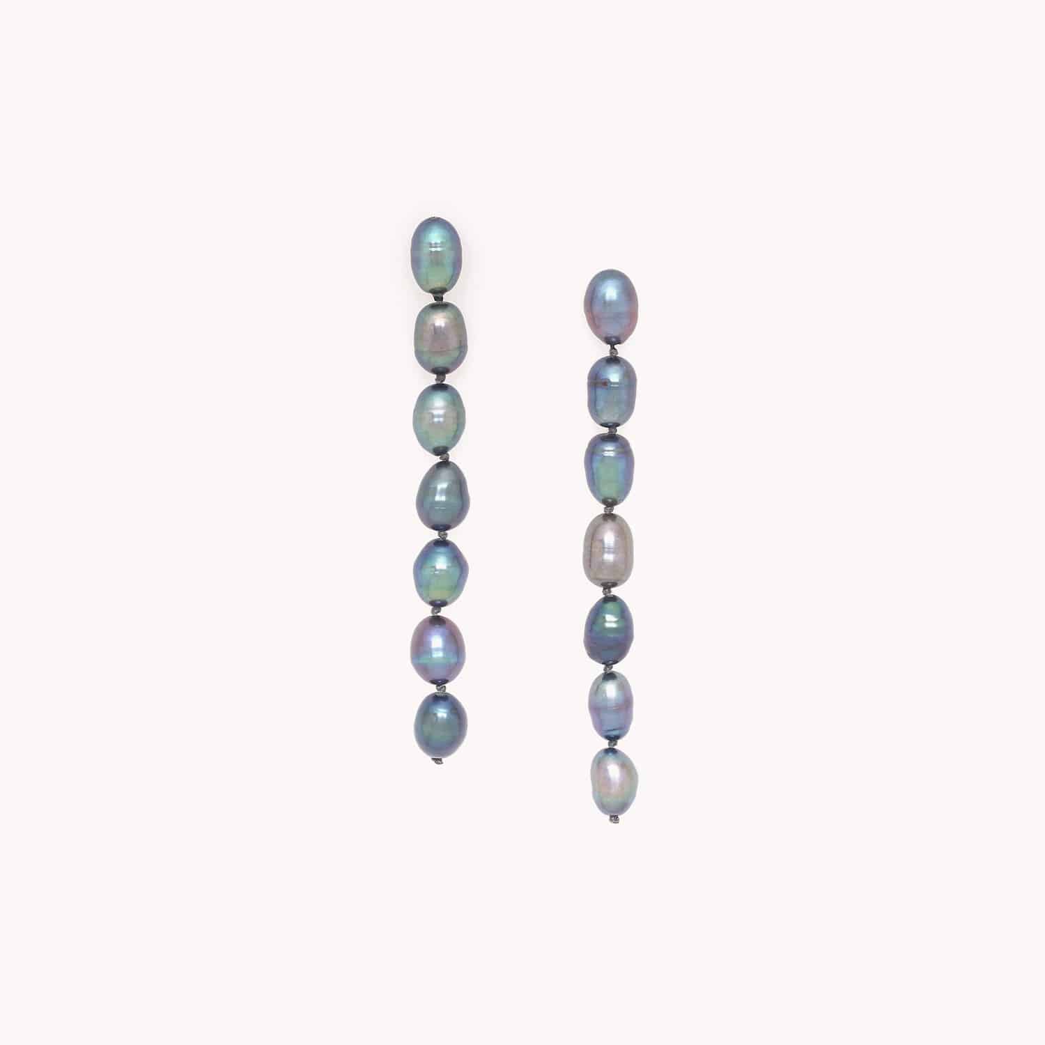 Boucles d'oreille Pebble Beach perles de culture laiton 12--90376 Nature Bijoux