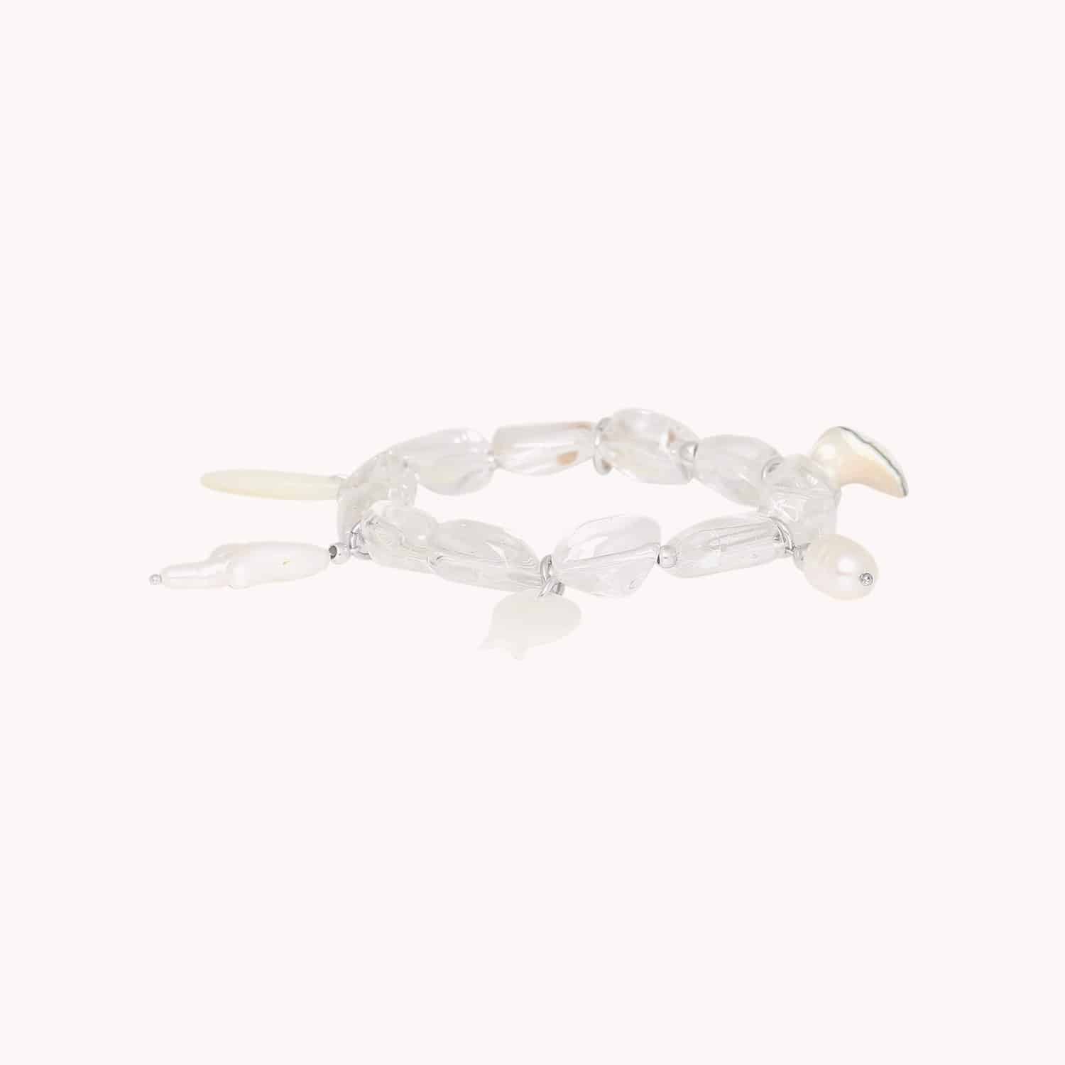 Bracelet Les Cyclades en coquillages cristal de roche nacre perles 13--44252 Nature Bijoux