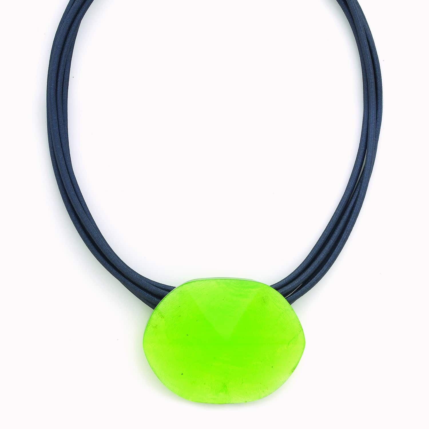 Collier Nature Bijoux Combava coquillage Capiz vert agrume 15--43630