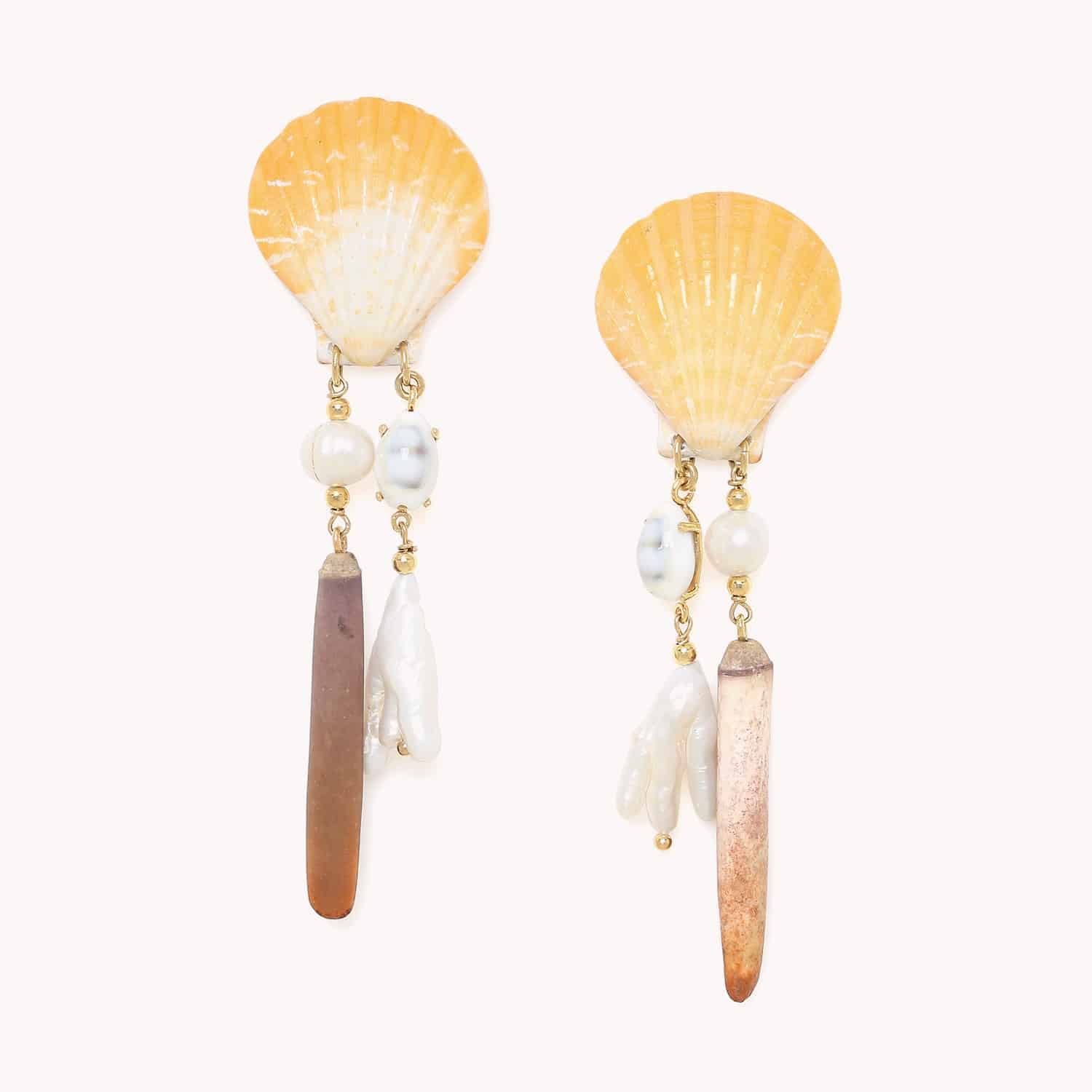 Boucles d'oreilles Alona en oursins perles de culture 12--90531 Nature Bijoux
