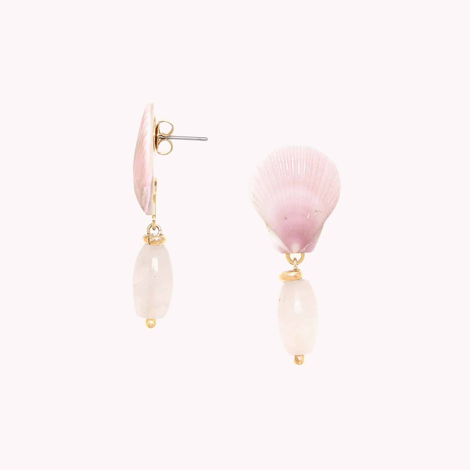 Détail quartz rose oval poussoir 12--90563 Nature Bijoux