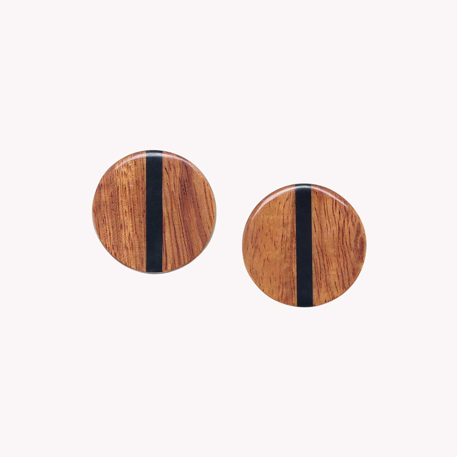 Boucles d'oreilles Cannelle bois bayong 12--90610 Nature Bijoux