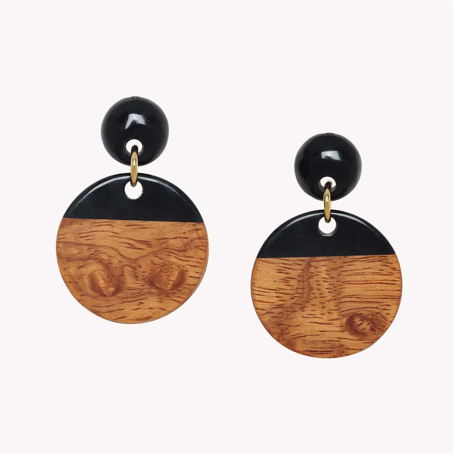 Boucles d'oreilles Cannelle Bois Corne 12--90611 Nature Bijoux