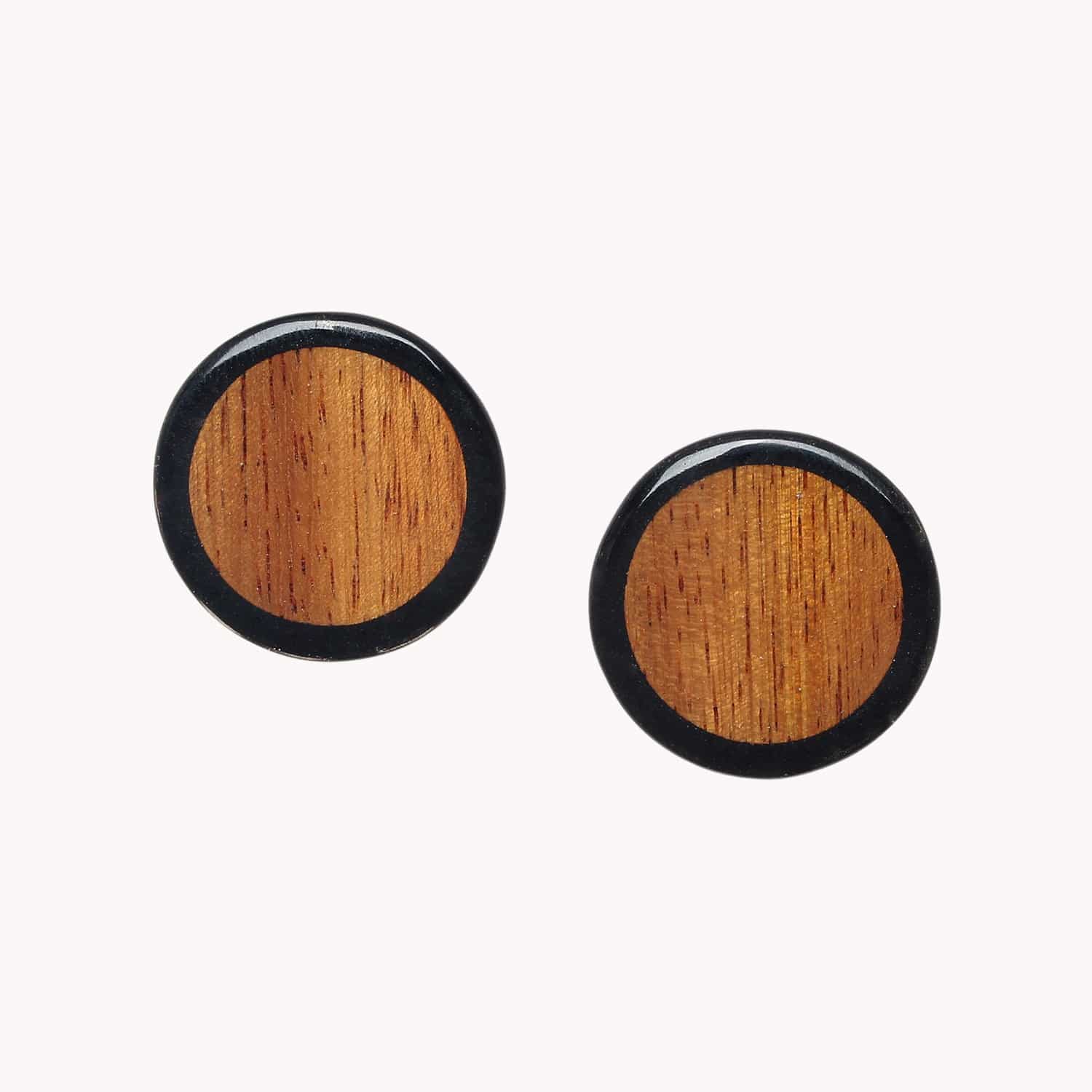 Boucles d'oreilles Cannelle bois Boyong puces 12--90613 Nature Bijoux