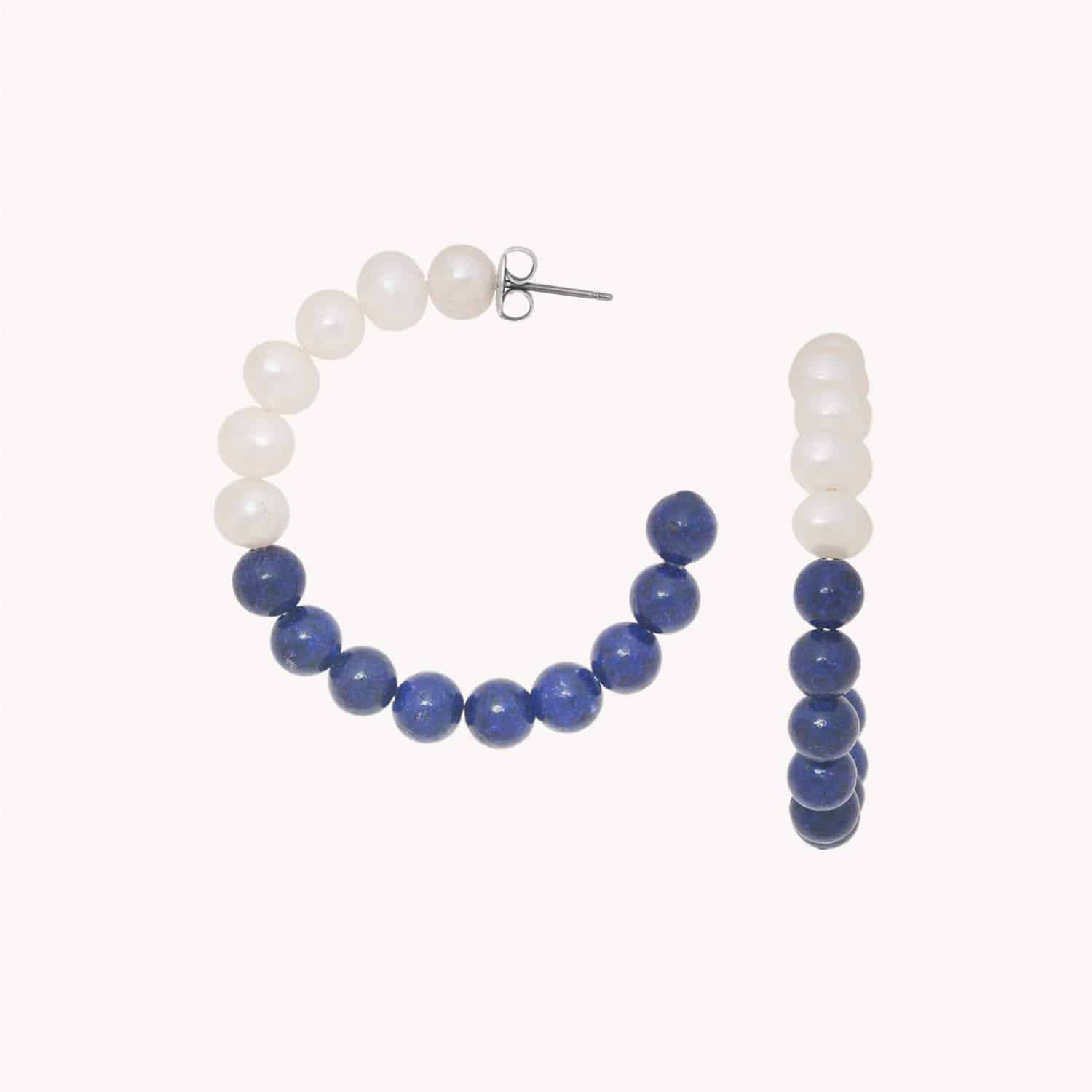 Boucles d'oreilles Pacifique laiton lapis-lazuli perles 12--90652 Nature Bijoux