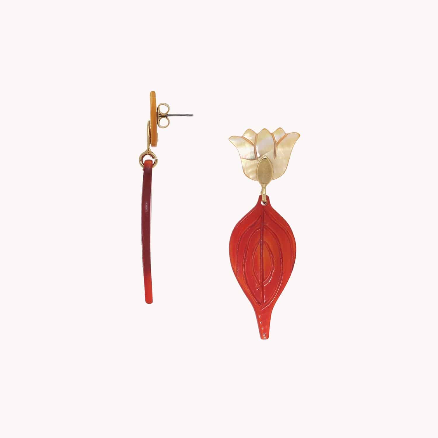 Détail nacre et corne 12--90676 Nature Bijoux