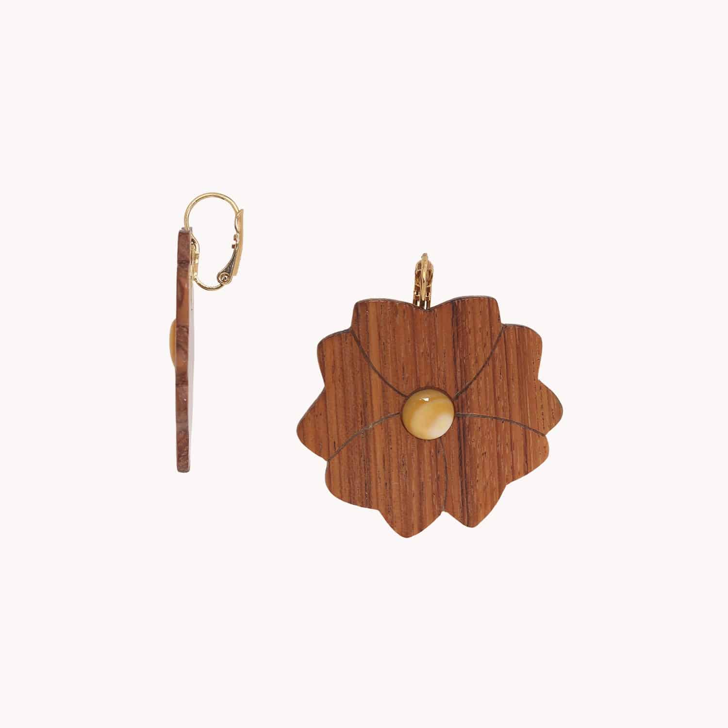 Détail dormeuses bois et nacre 12--90678 Nature Bijoux