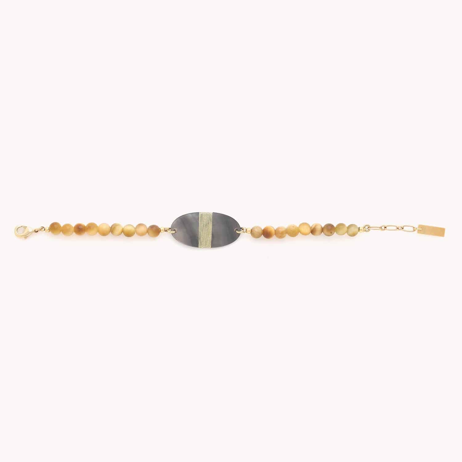 Détail nacre noire médaillon bracelet 13--44430 Nature Bijoux