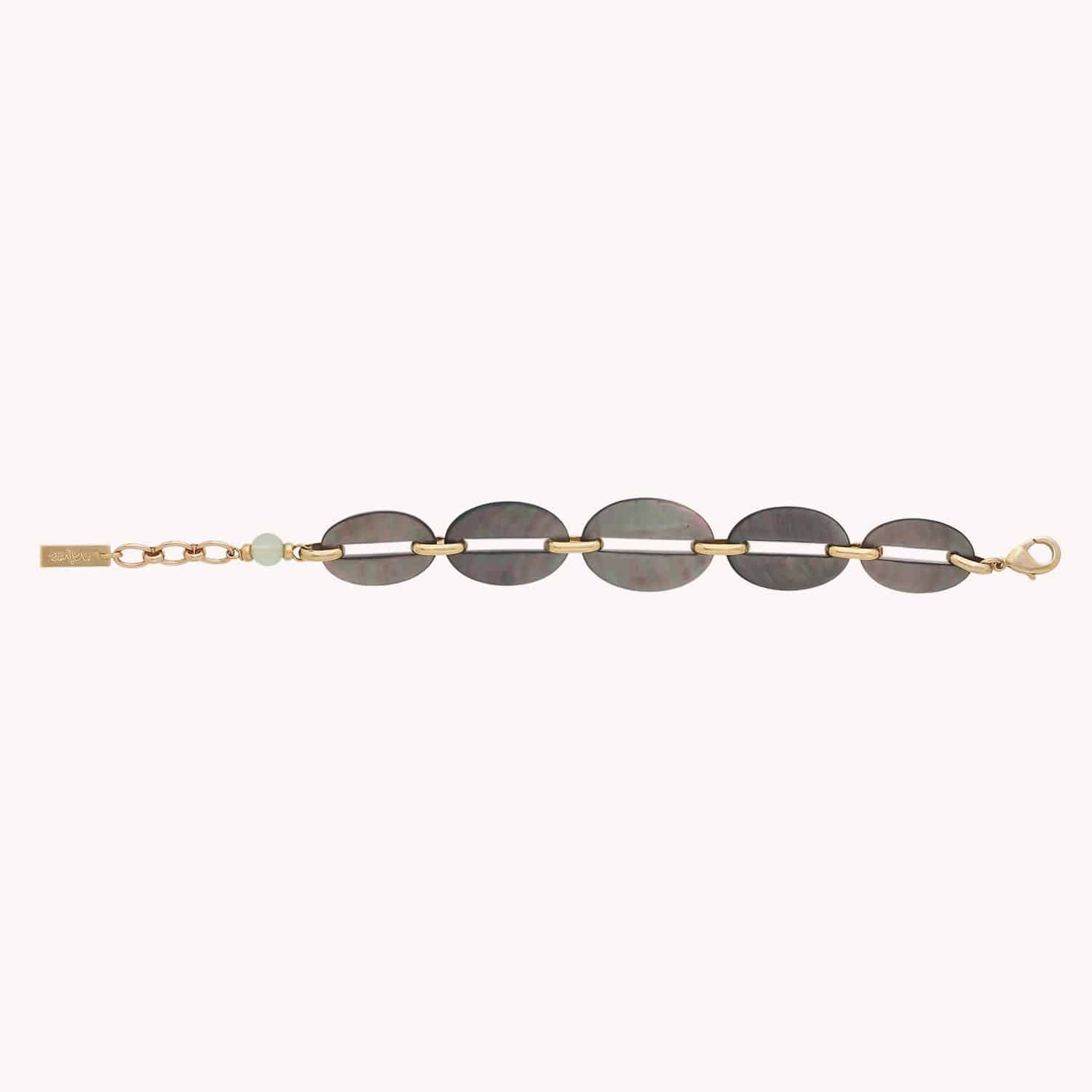 Détail nacre noire bracelet Fluorite 13--44470 Nature Bijoux