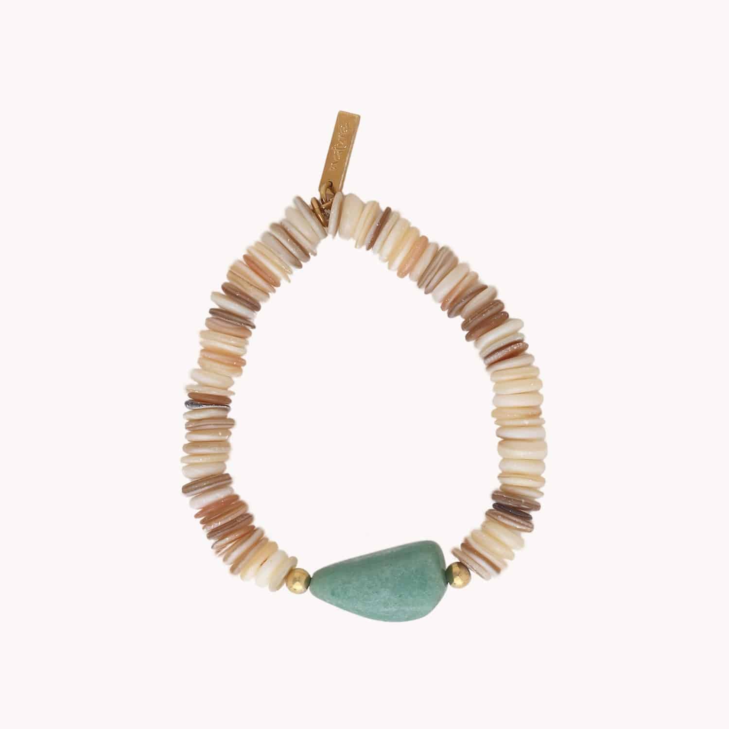 Détail matières aventurine verte et nacre perlière 13--44506 Nature Bijoux