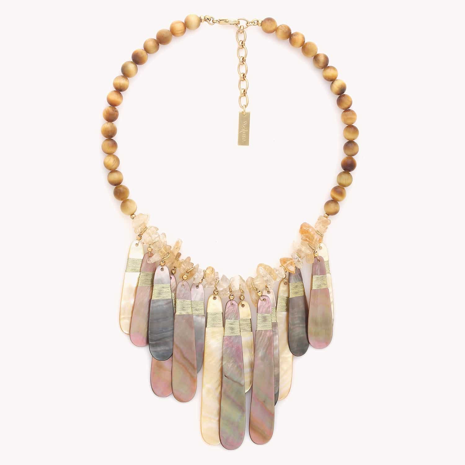 Collier Alegria Beach multipampilles de nacre 15--43700 Nature Bijoux