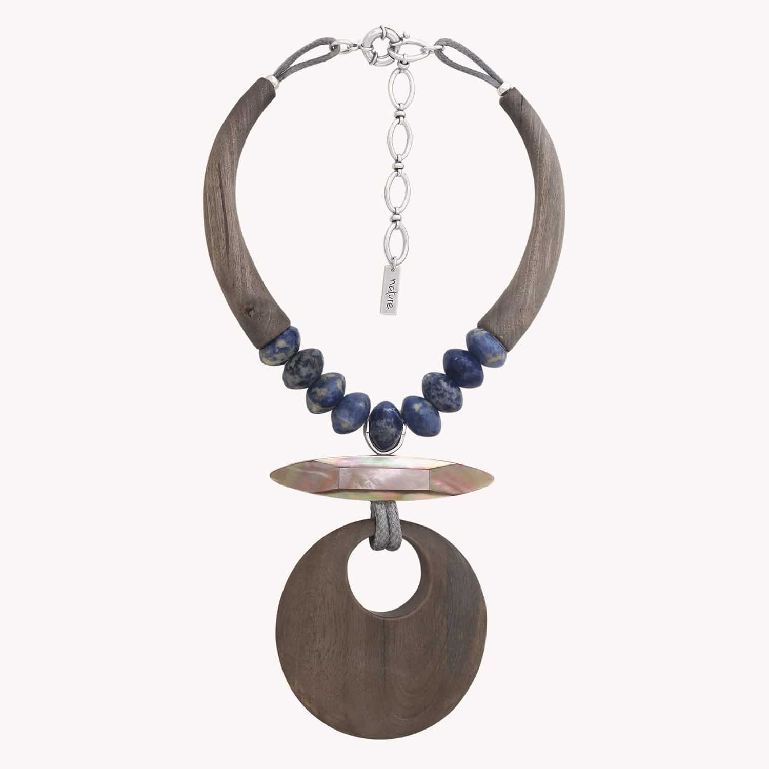 Détail ébène gris collier 15--43740 Nature Bijoux