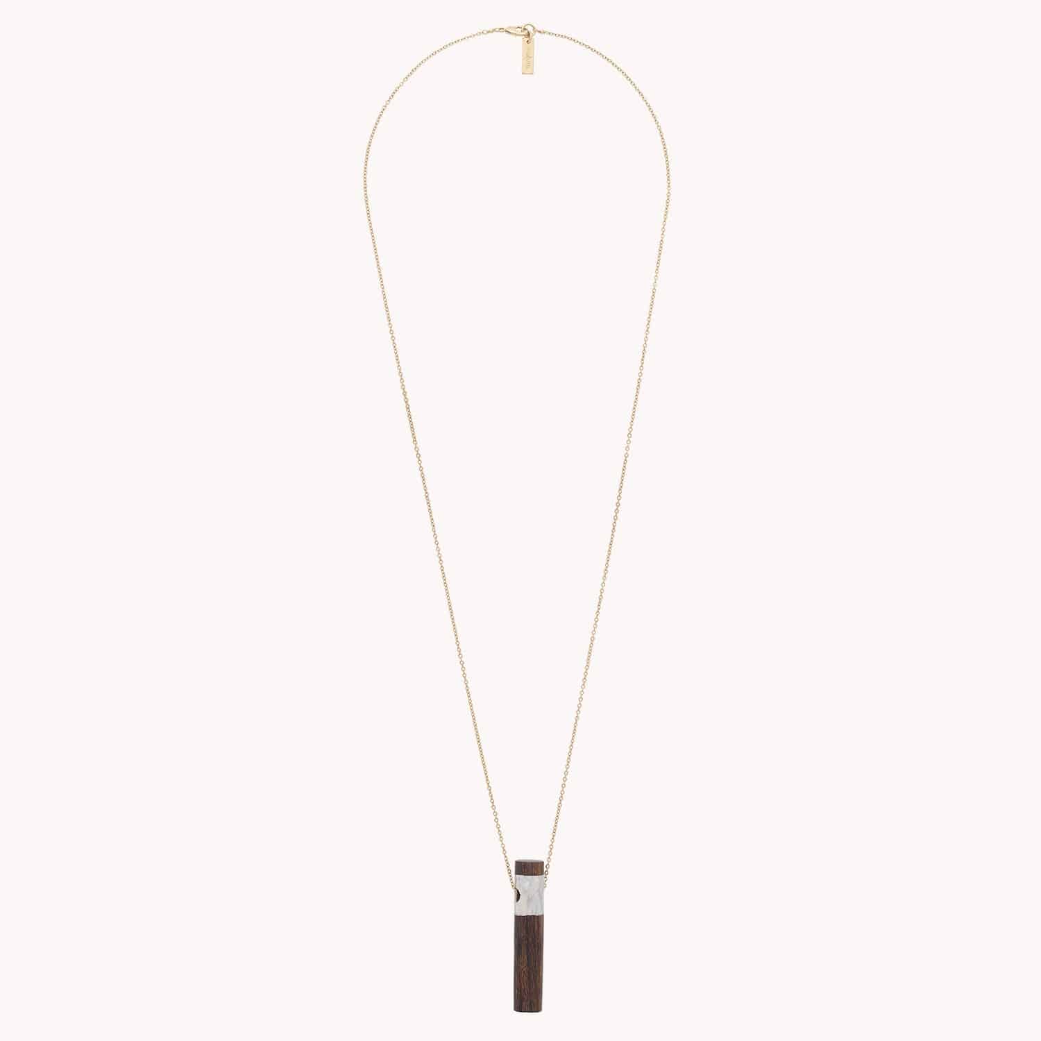 Détail nacre bois collier 15--43762 Nature Bijoux