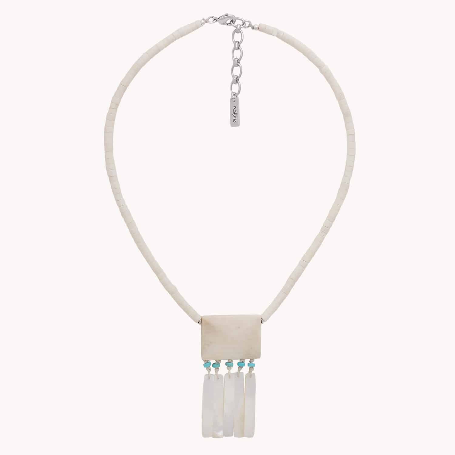 Collier Milos pendant os et nacre blanche Nature Bijoux 15--43804