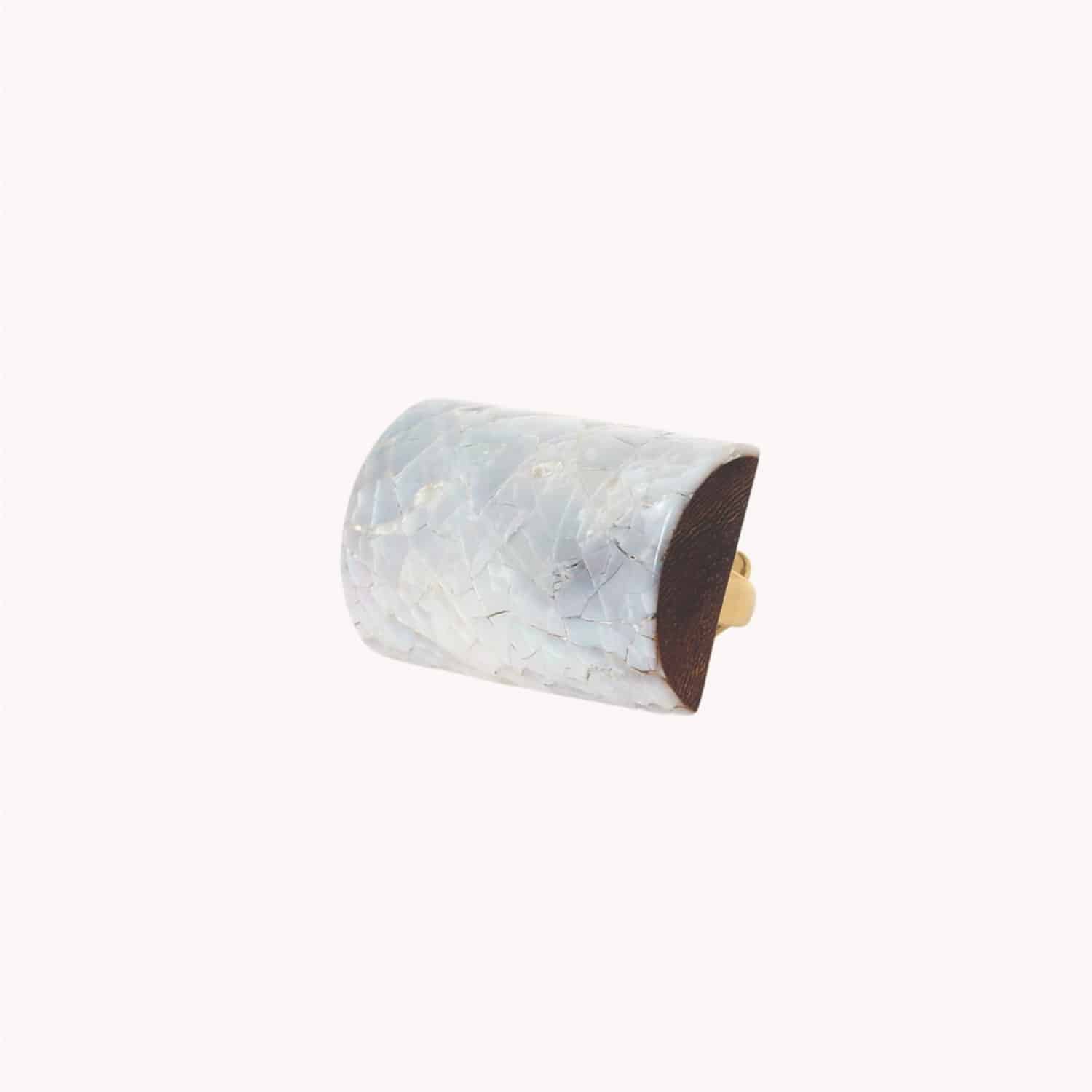 Bague Nature Bijoux Okawa bois et nacre 19--25970