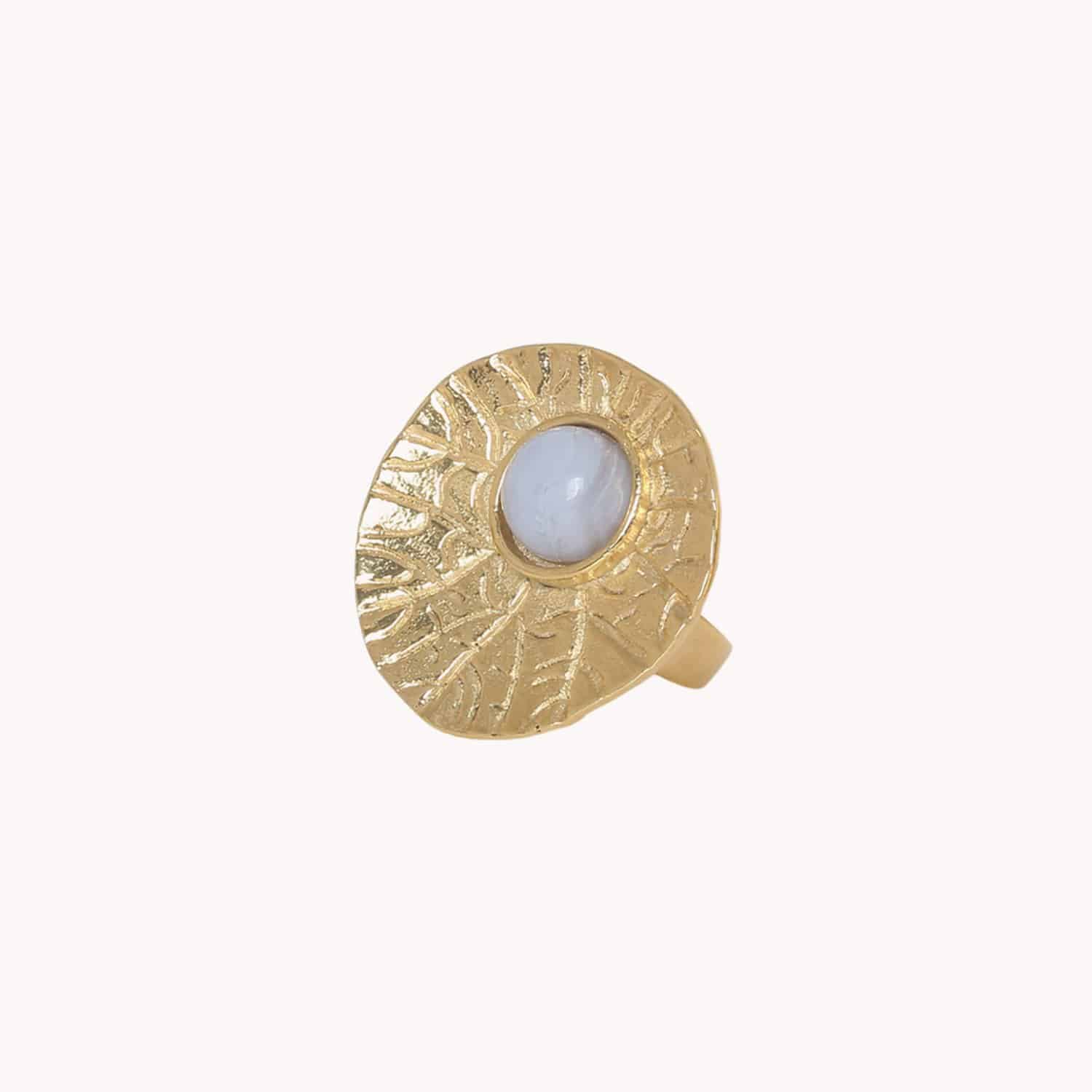 Bague Minerama calcédoine bleue 19--25987 Nature Bijoux