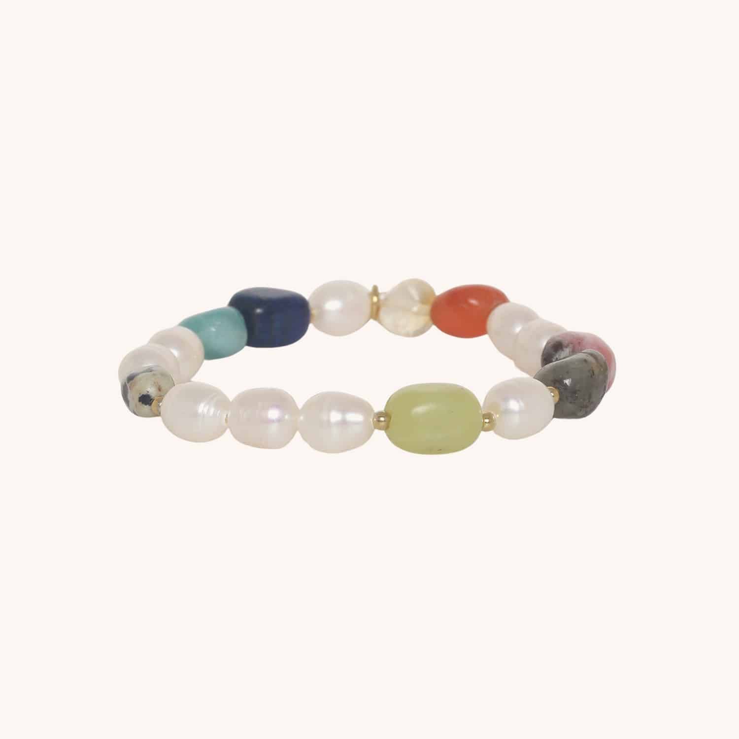 Bracelet Nature Bijoux Palawan mix pierres et perles d'eau douce blanc 13--44560
