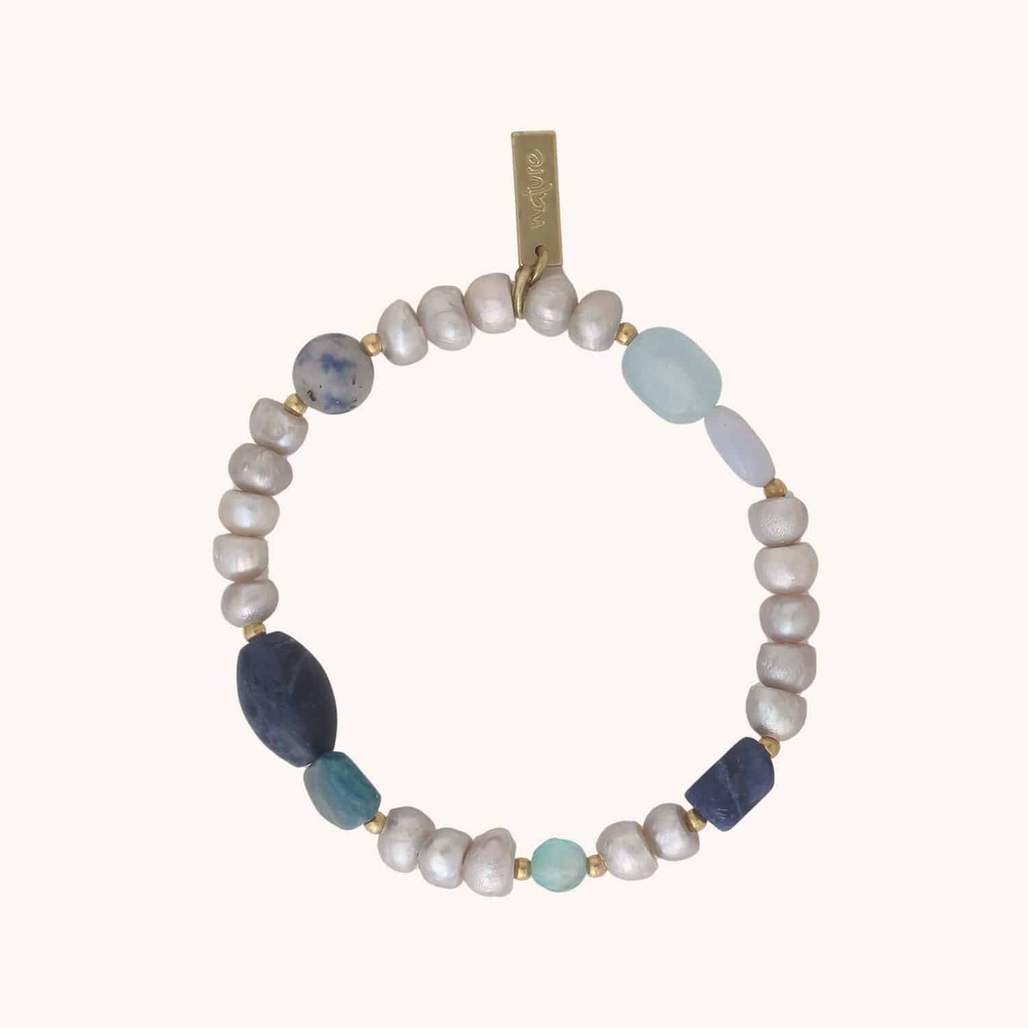 Détail mix pierres et perles bracelet 13--44564 Nature Bijoux