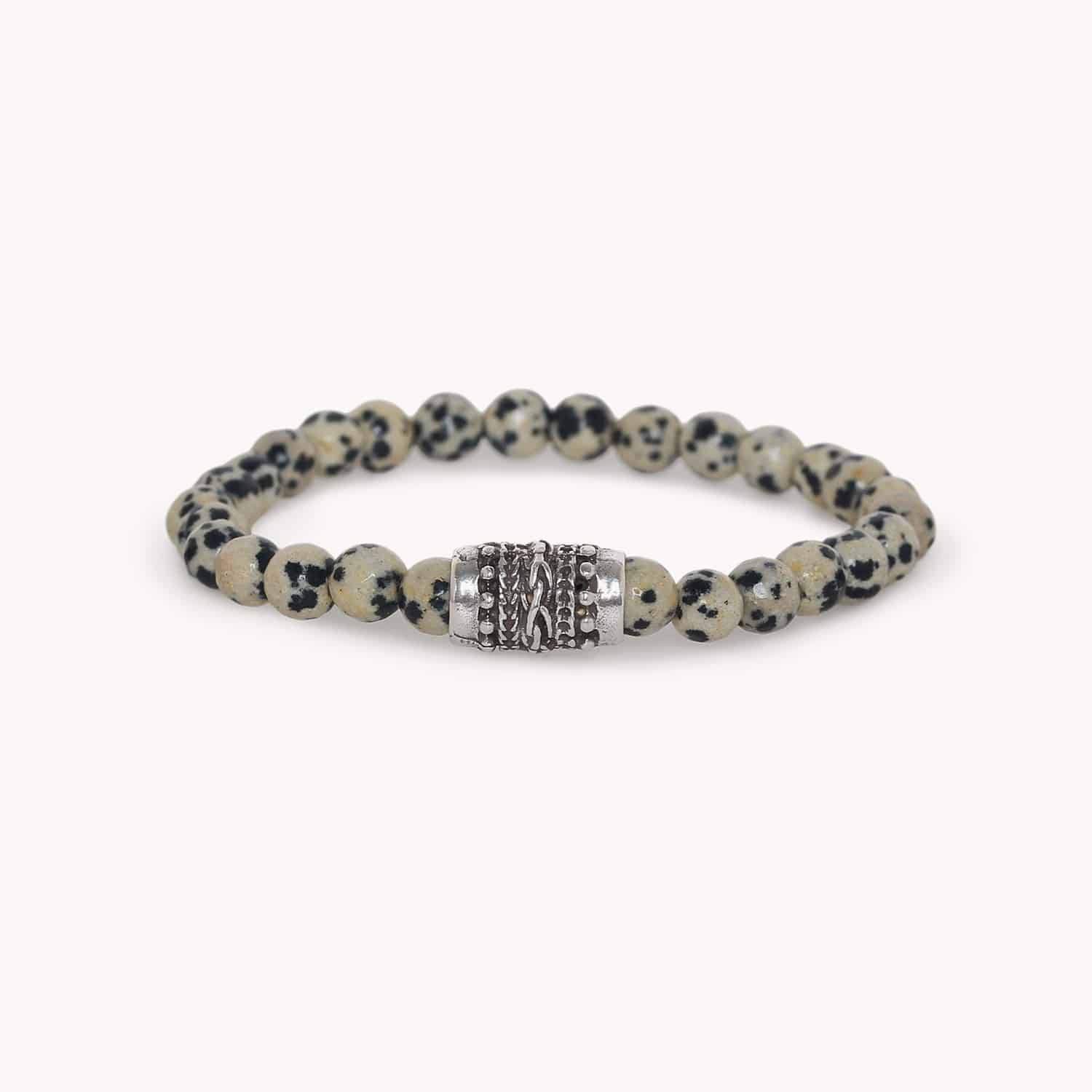 Bracelet Socotra jaspe dalmatien 13--44743 Nature Bijoux