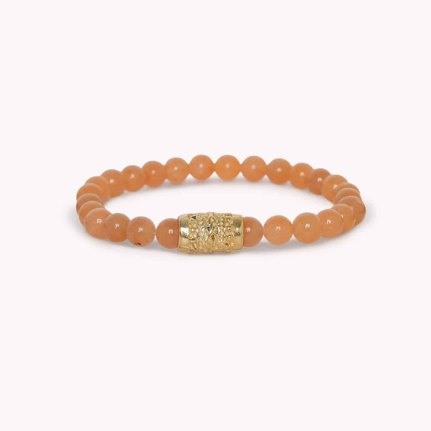 Bracelet Socotra en aventurine orange 13--44746 Nature Bijoux