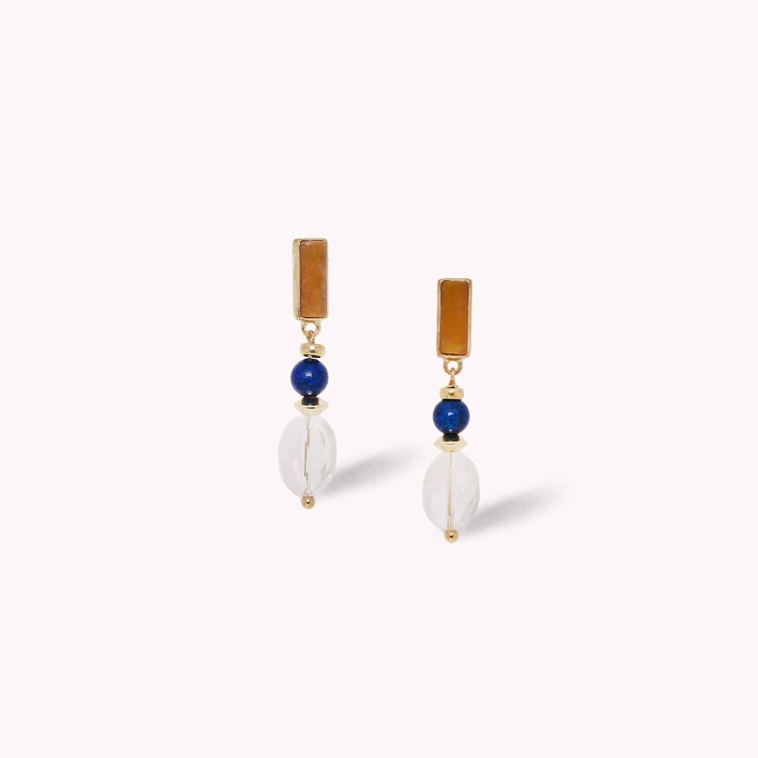 Boucles d'oreille Jungle cristal de roche 12--90704 Nature Bijoux