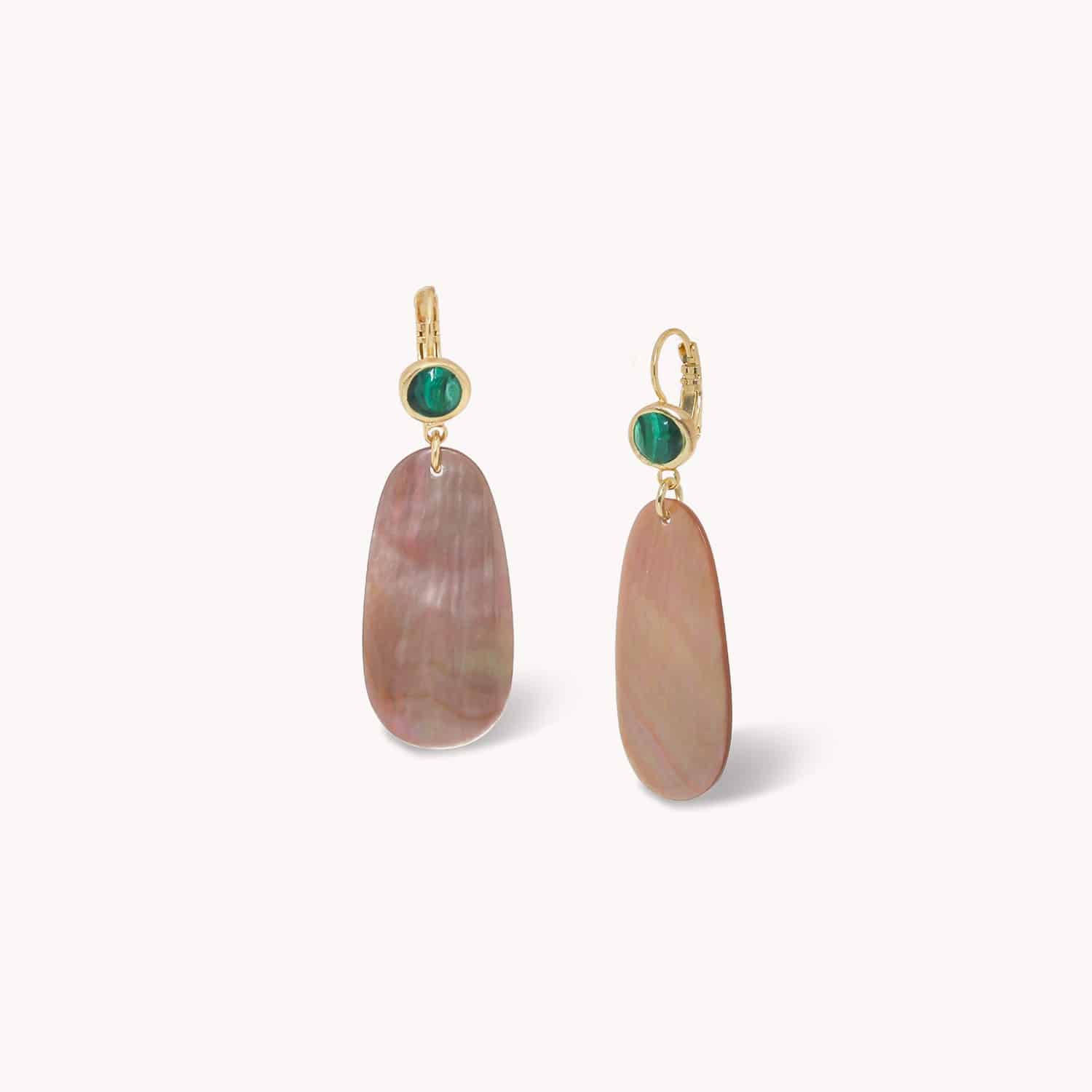 Boucles d'oreilles Nature Bijoux Pacifico nacre brune 12--90821
