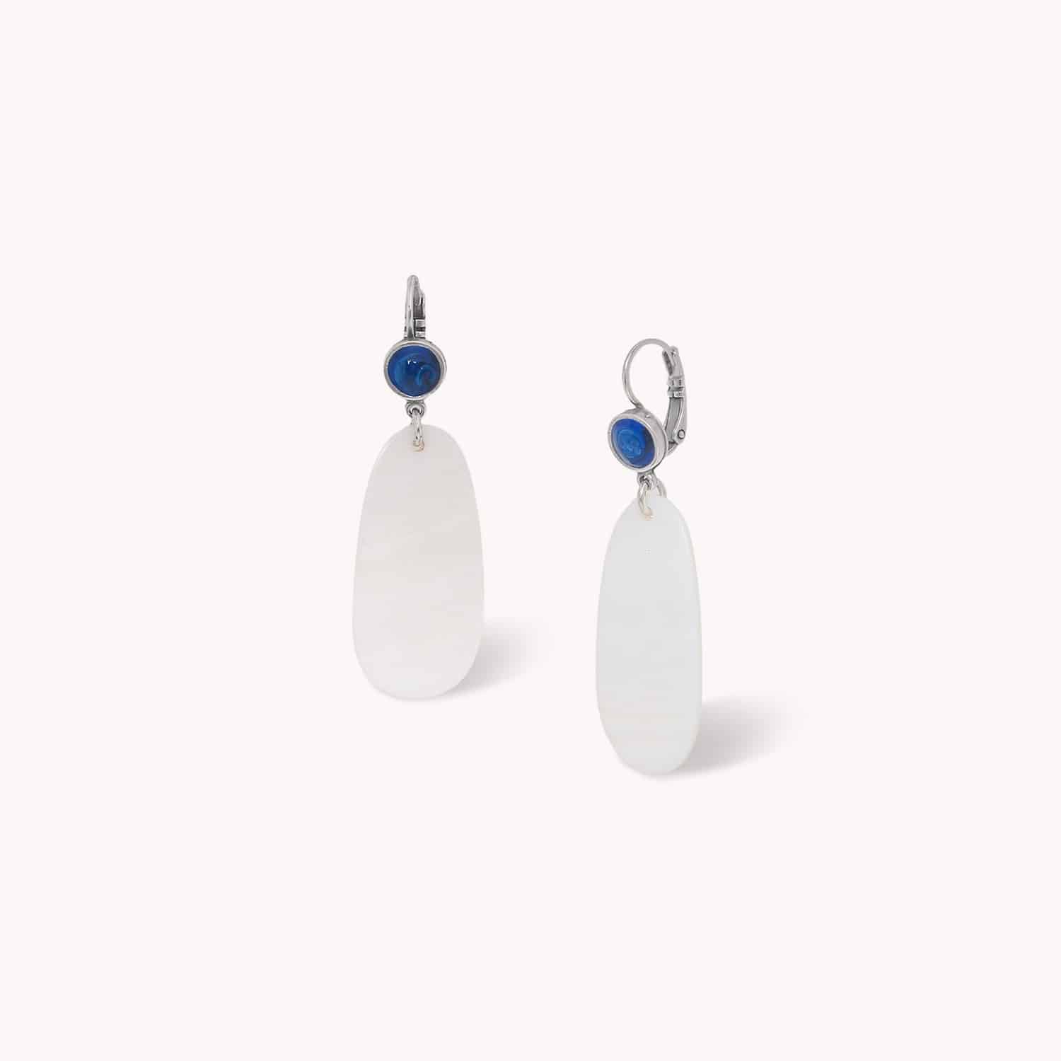 Boucles d'oreilles Pacifico nacre blanche 12--90825 Nature Bijoux