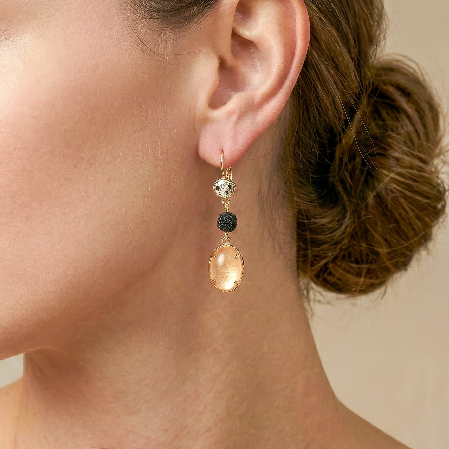 Boucles d'oreilles détail dormeuses Capiz Nature Bijoux 12--90856