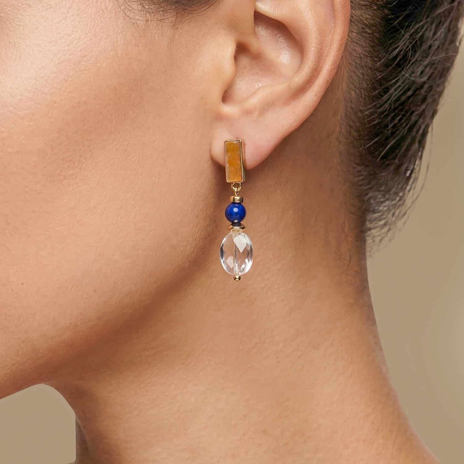 Détail pampille cristal de roche 12--90704 Nature Bijoux