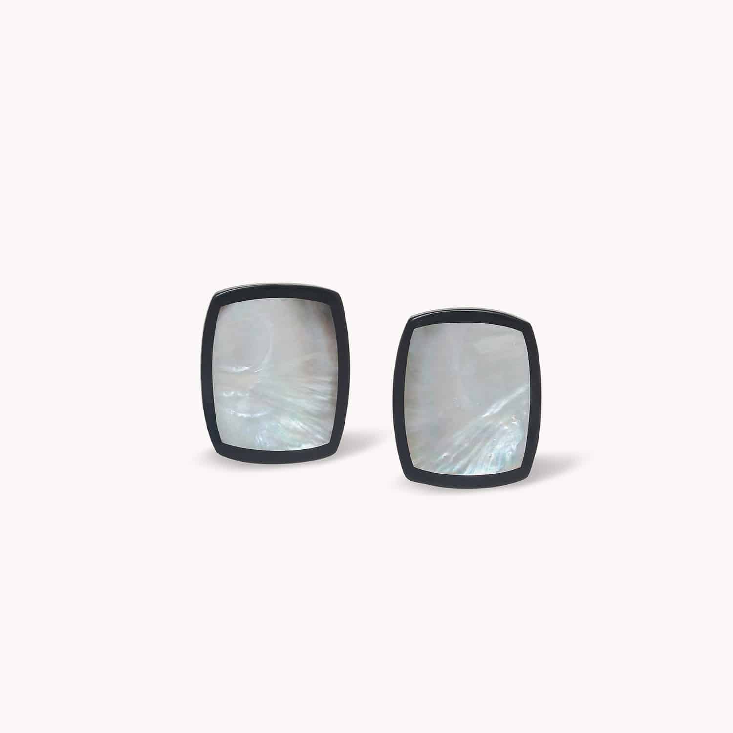 Boucles d'oreilles Calypso nacre noire clips 11--90720 Nature Bijoux