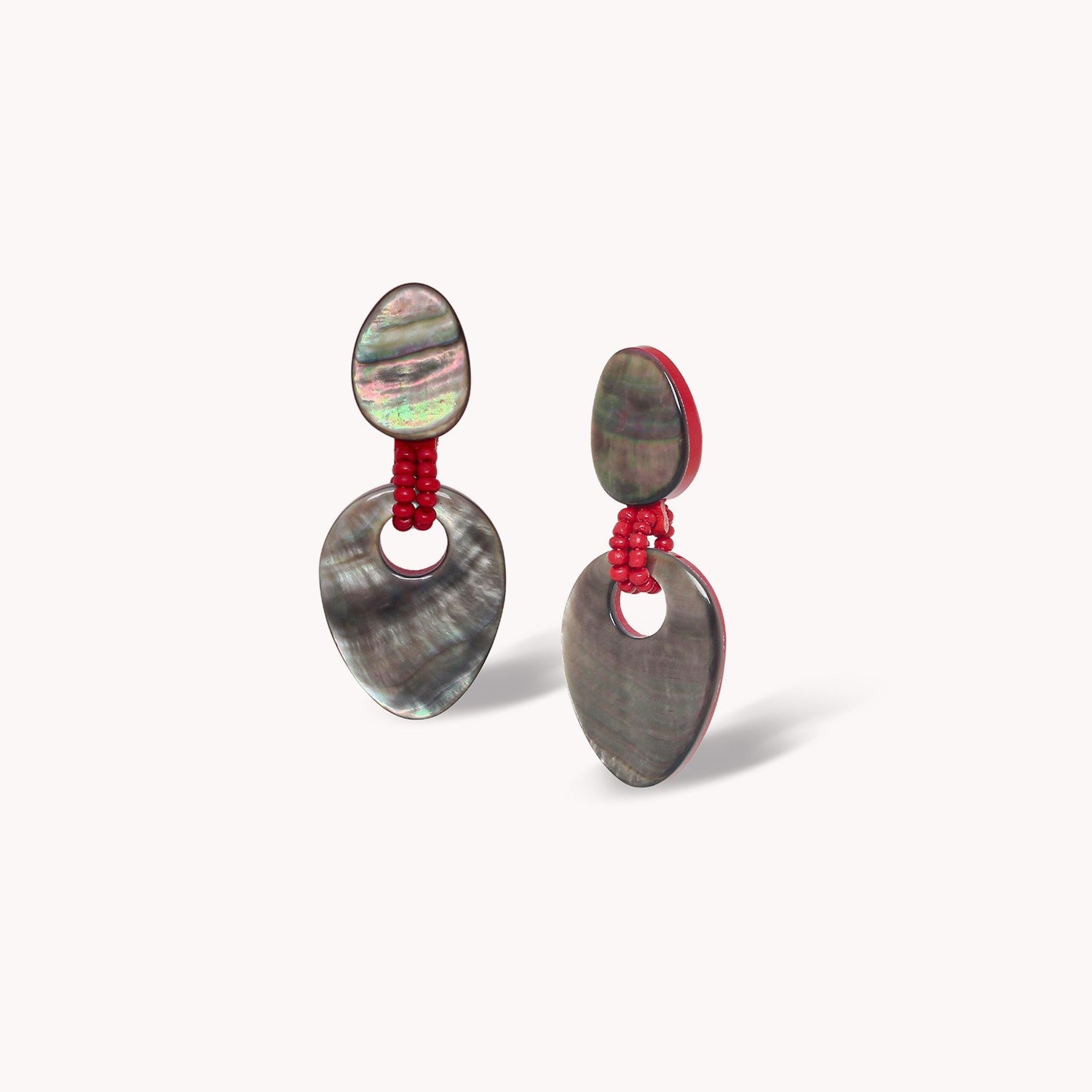 Boucles d'oreilles Sumida nacre noire 12--90683 Nature Bijoux
