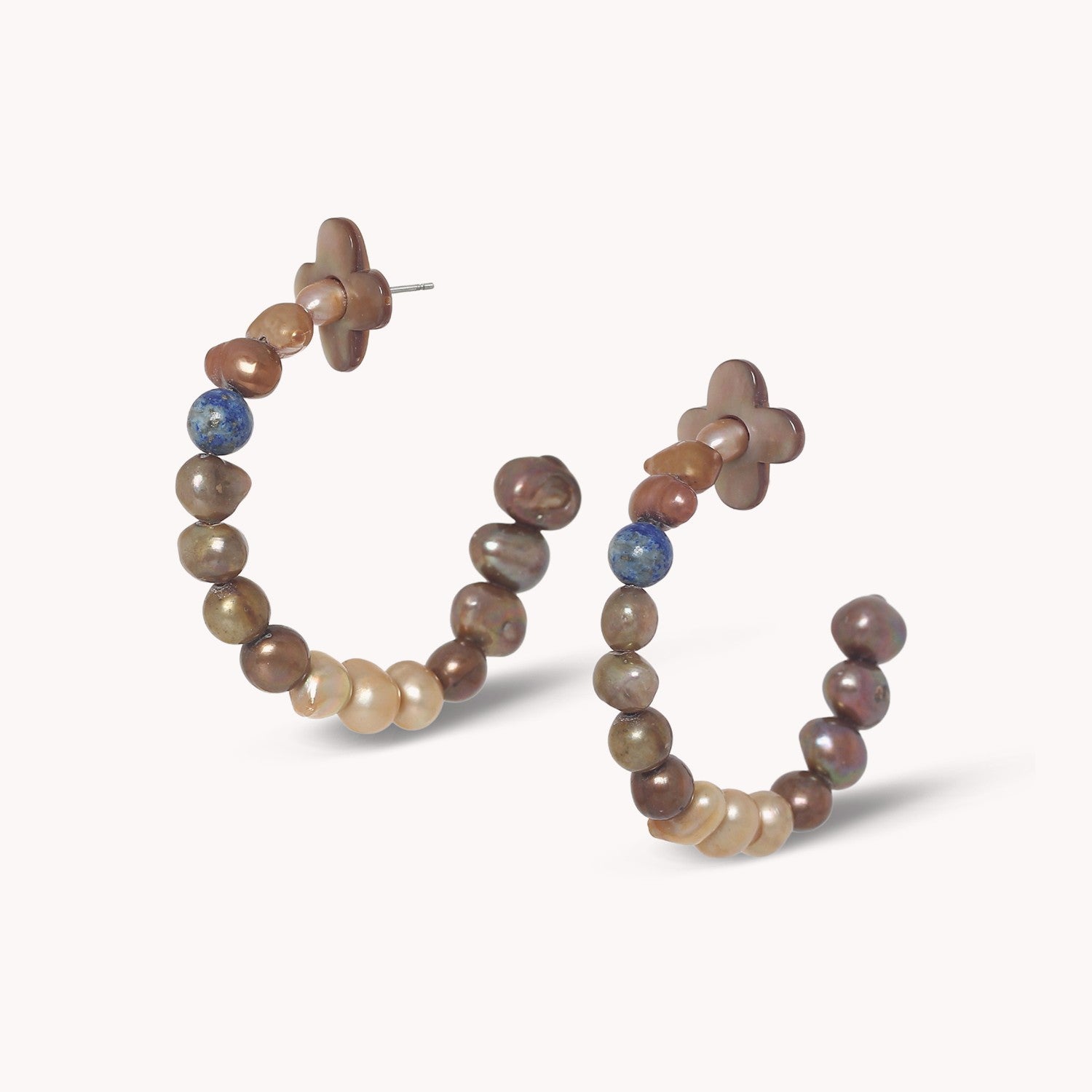 Boucles d'oreilles Montmartre perles d'eau douce laiton 12--90693 Nature Bijoux