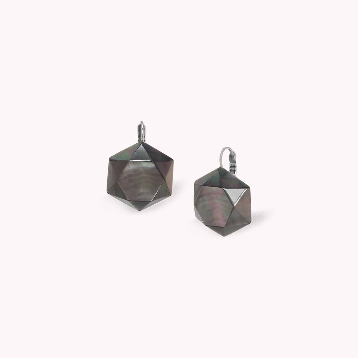 Boucles d'oreilles Vendome en nacre de Palawan et laiton 12--90732 Nature Bijoux
