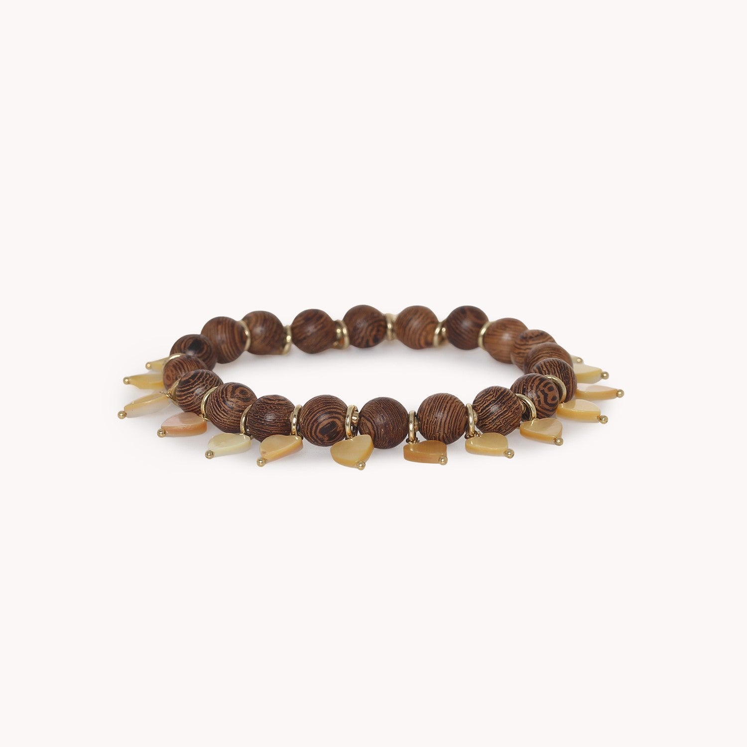 Bracelet Wild Heart multi coeur nacre dorée 13--44651 Nature Bijoux
