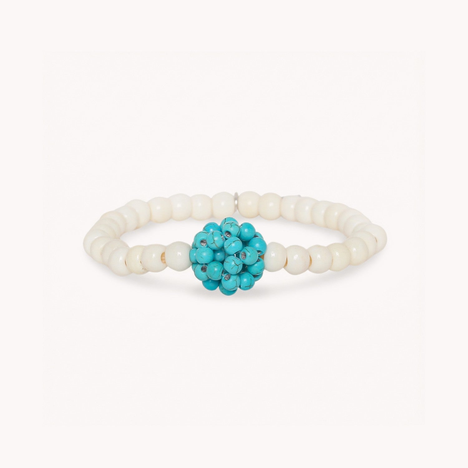 Bracelet Manitoba Howlite Os Laiton 13--44700 Nature Bijoux