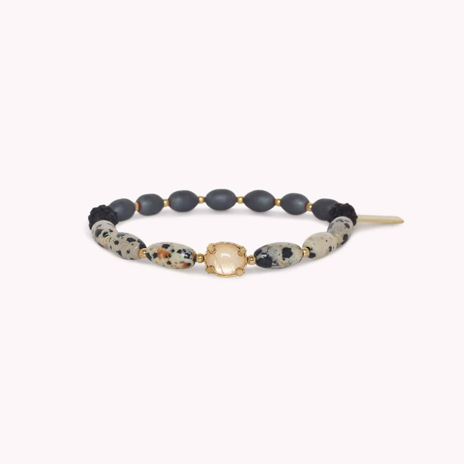 Bracelet Kinshasa hématite jaspe 13--44733 Nature Bijoux