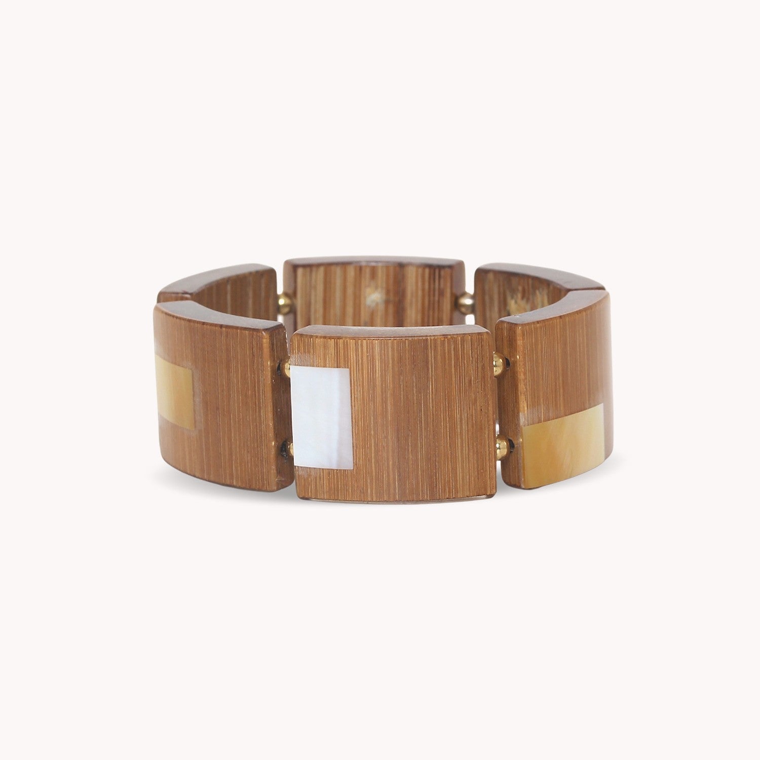 Bracelet Kamakura 6 éléments bambou nacre 13--44739 Nature Bijoux