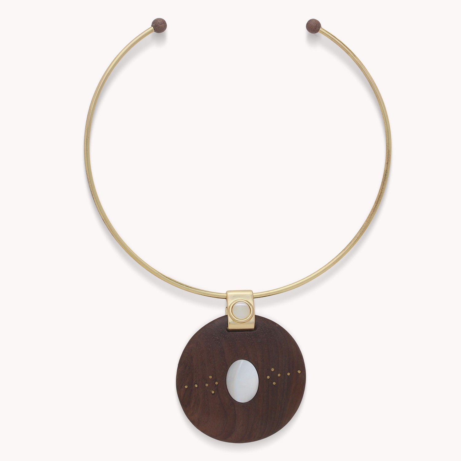 Collier Oman bois nacre torque Nature Bijoux 15--43940