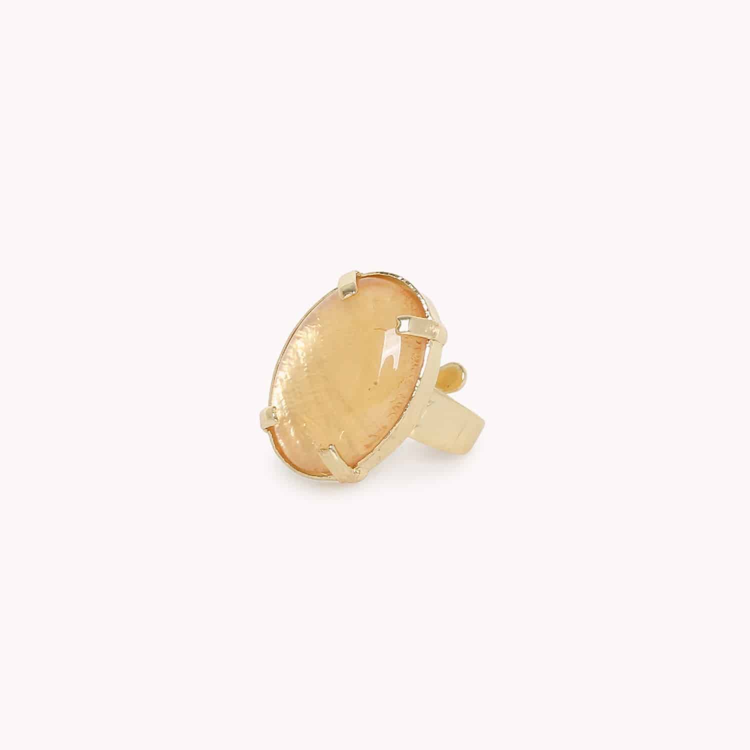 Bague Nature Bijoux Kinshasa coquilIage Capiz doré 19--27083