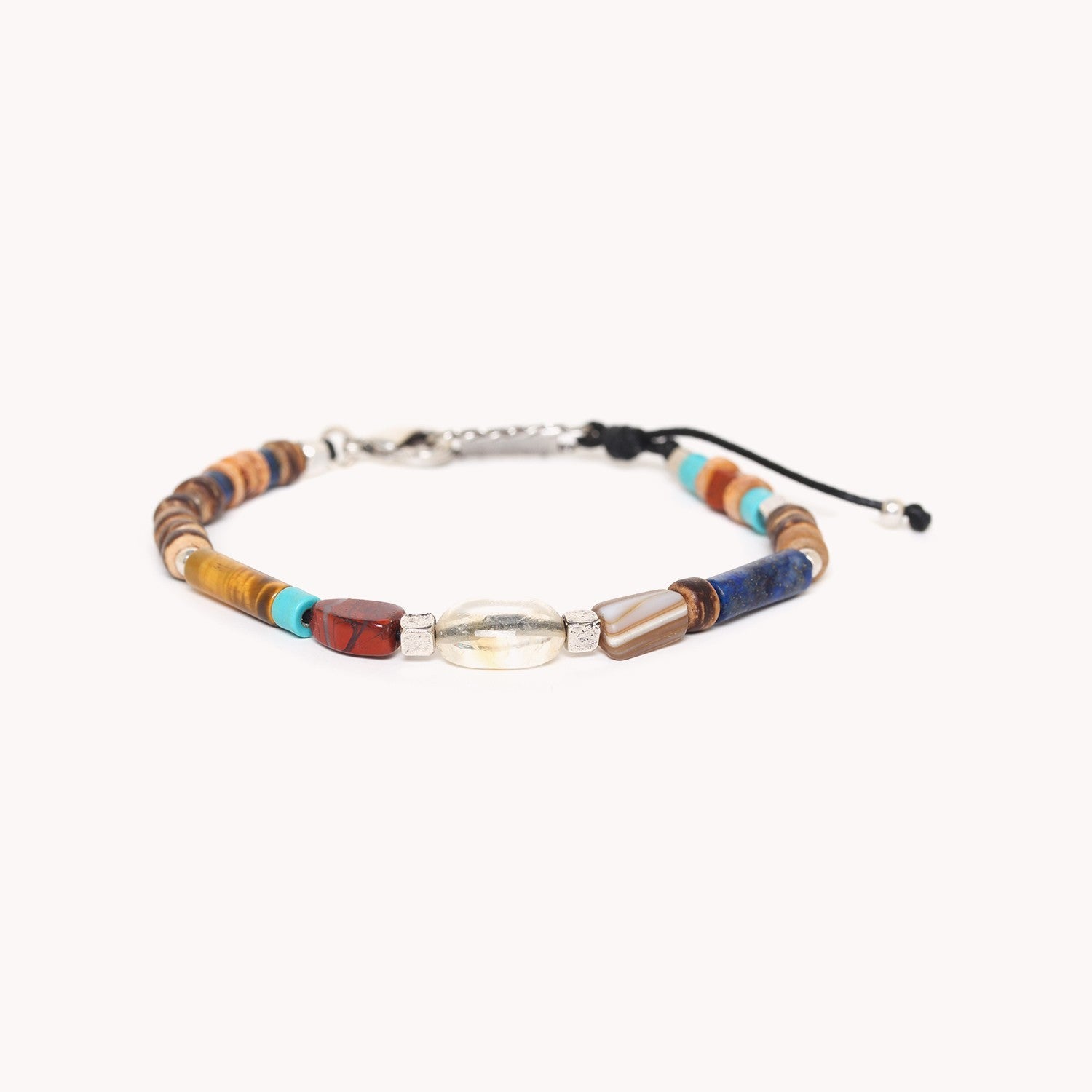 Bracelet Nature Bijoux Sauvage Homme Ajustable Mix de Couleurs 13--43365