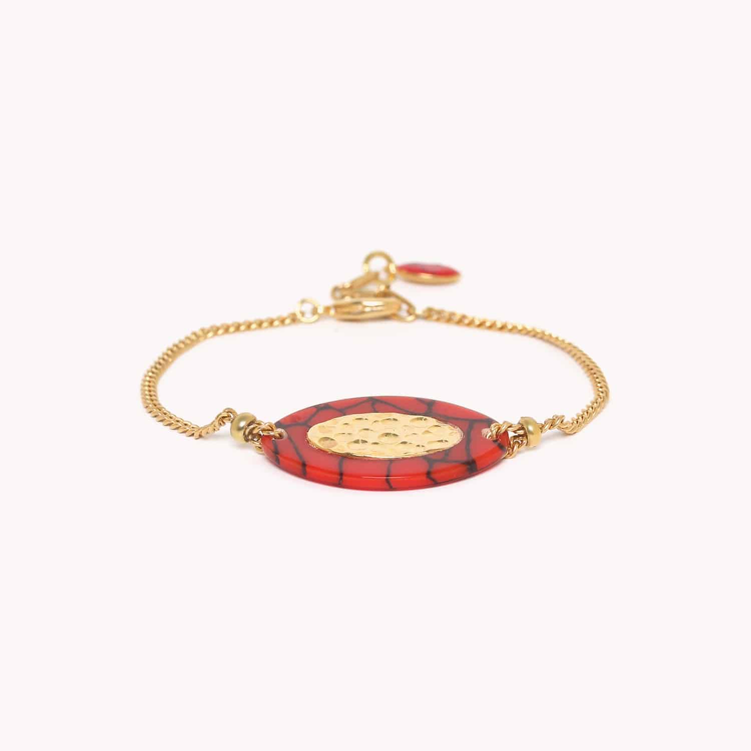 Bracelet Stromboli termitière rouge 13--43431 Nature Bijoux