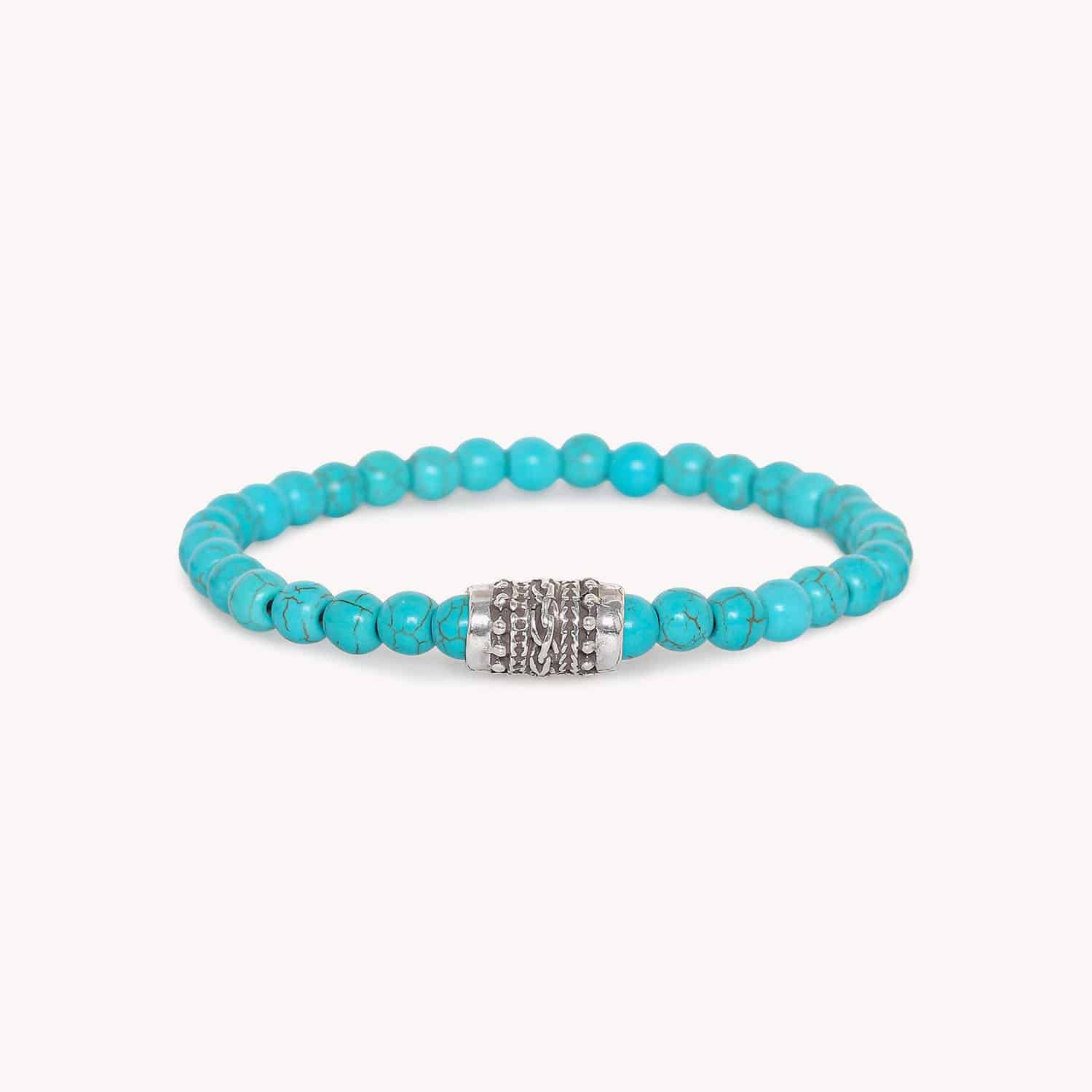 Bracelet Socotra Homme Howlite Bleue 13--44760 Nature Bijoux